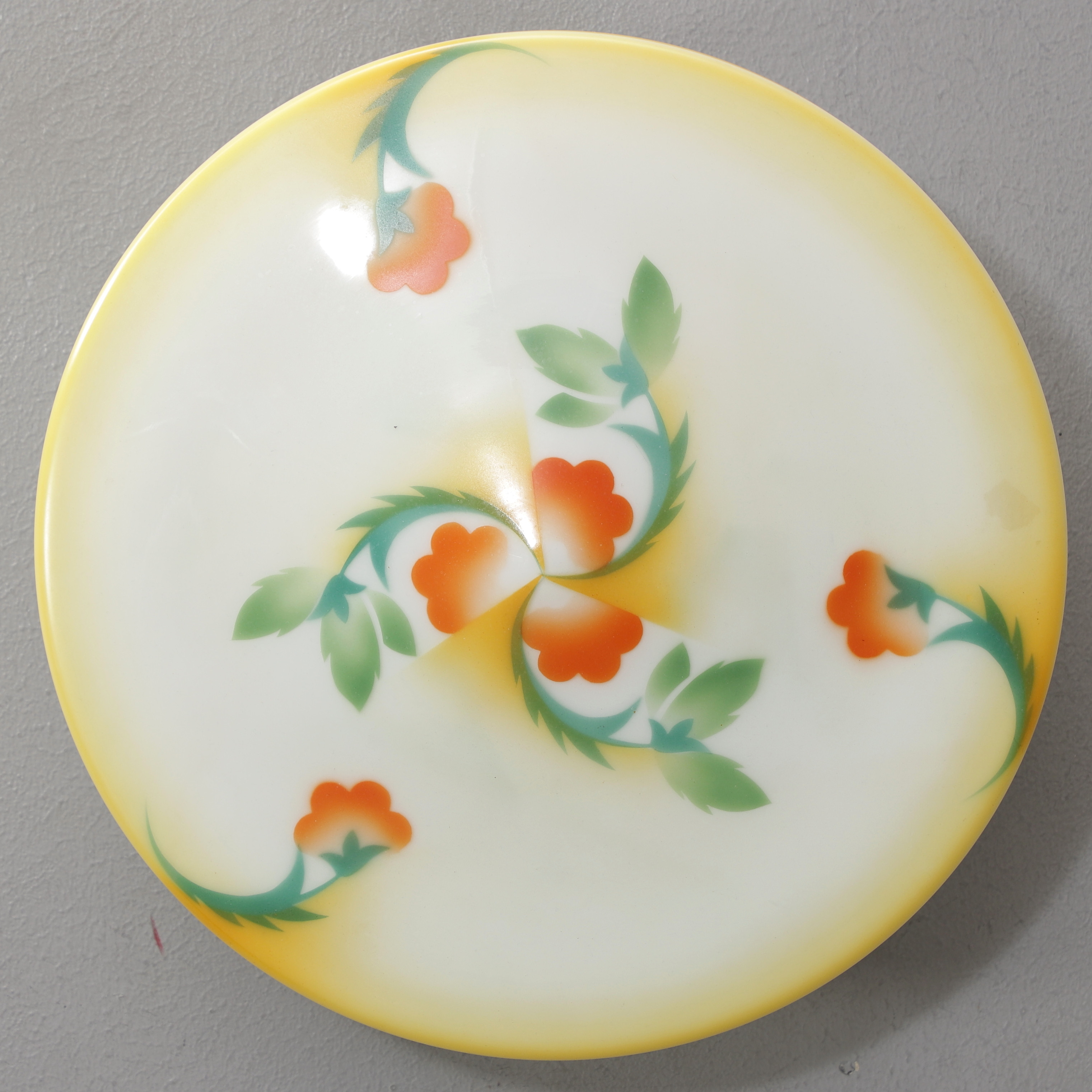 PLAFONDKUPA, glas, 1900-talets första hälft.