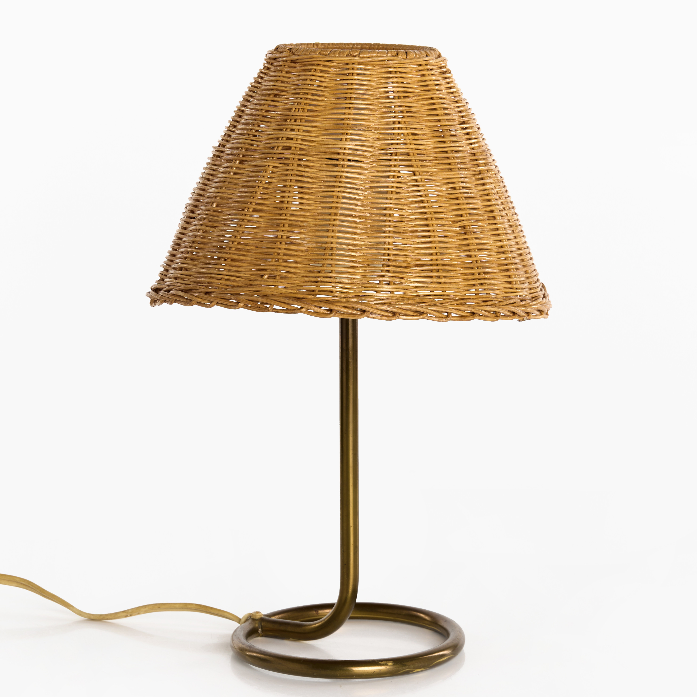 BORDSLAMPA, Eskilstuna Elektrofabriks Aktiebolag, stämpelmärkt EAE 321-7, 1900-talets mitt. Mässing.