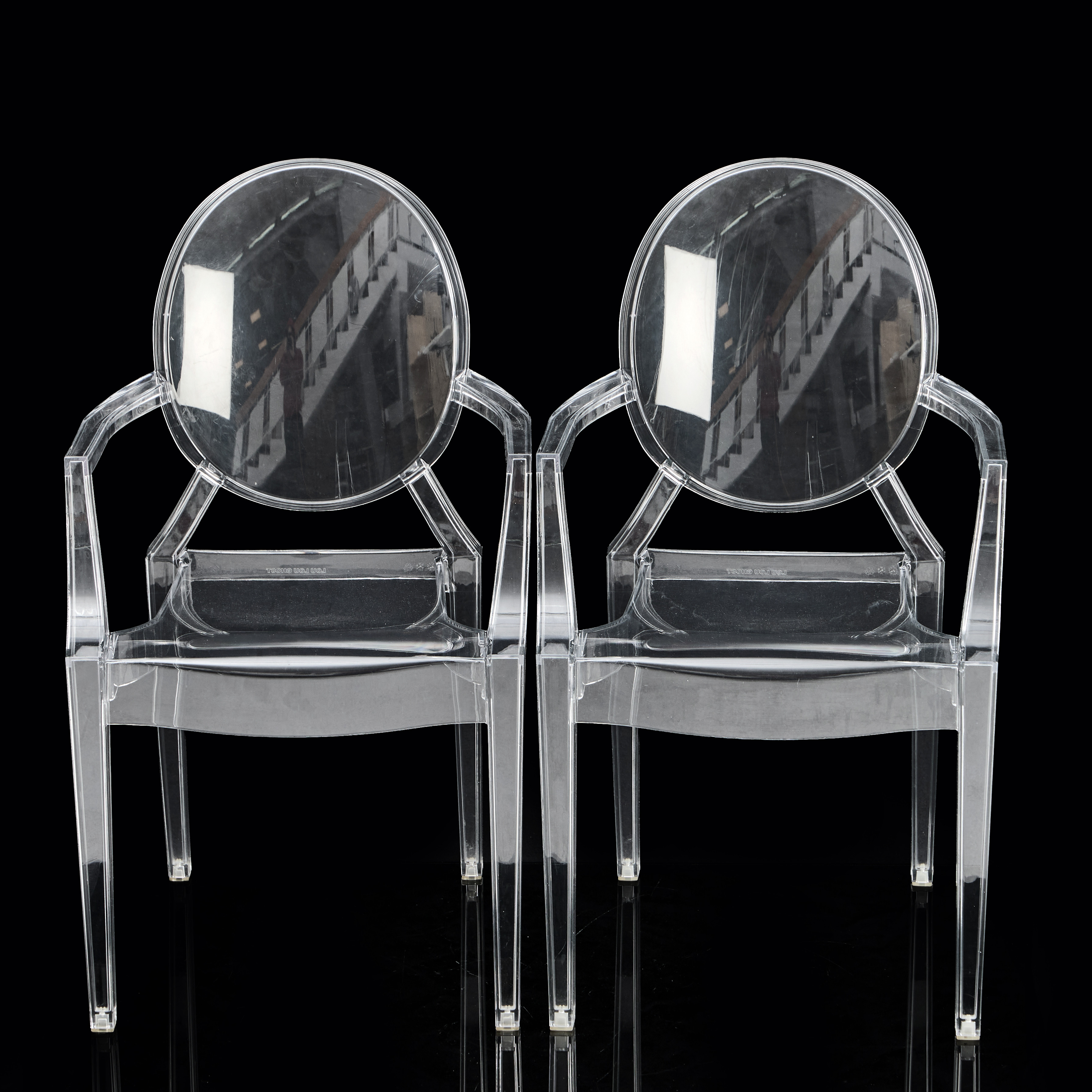 PHILIPPE STARCK (FRANKRIKE, F. 1949). för Kartell, karmstolar (barnmodell), ett par, "Lou Lou Ghost".