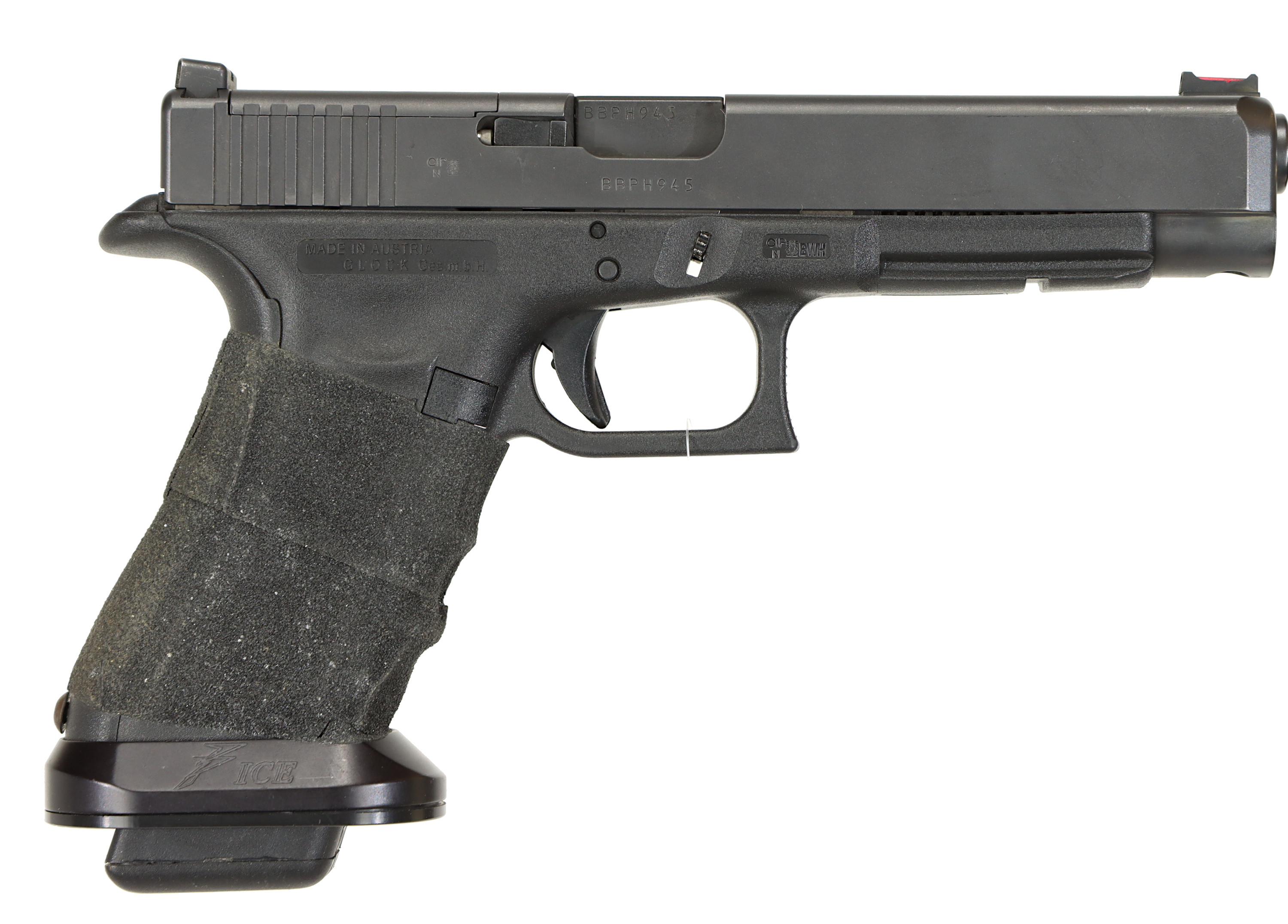 PISTOL MED EXTRA PIPA, fabrikat Glock, modell 35 Gen 4 MOS, kaliber .40S&W & 9x19, tillv.nr BBPH945, se-nr SE2693186.