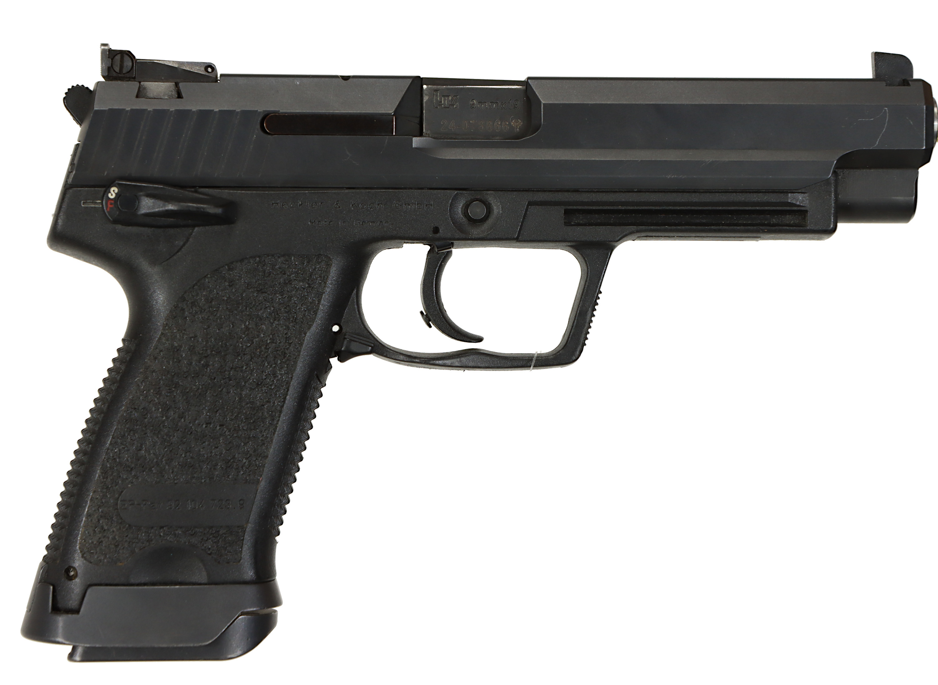 PISTOL, fabrikat Heckler& Koch, modell USP Expert, kaliber 9x19, tillv.nr 24-078866, se-nr SE2124910.