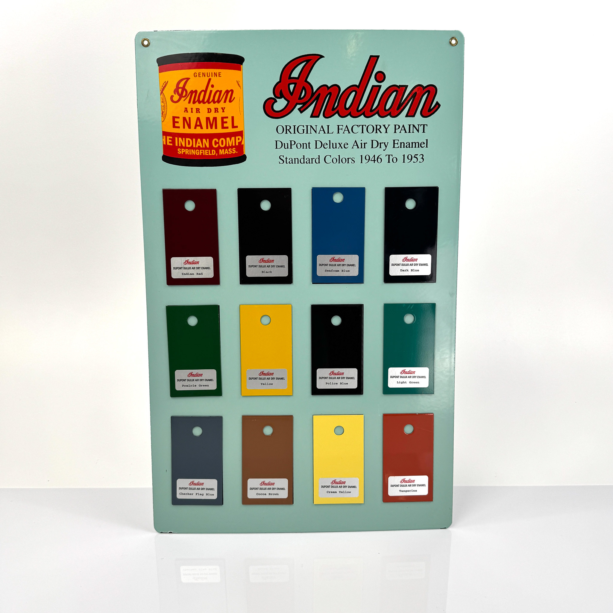 INDIAN, emaljskylt, "Original Factory Paint" sentida tillverkning.