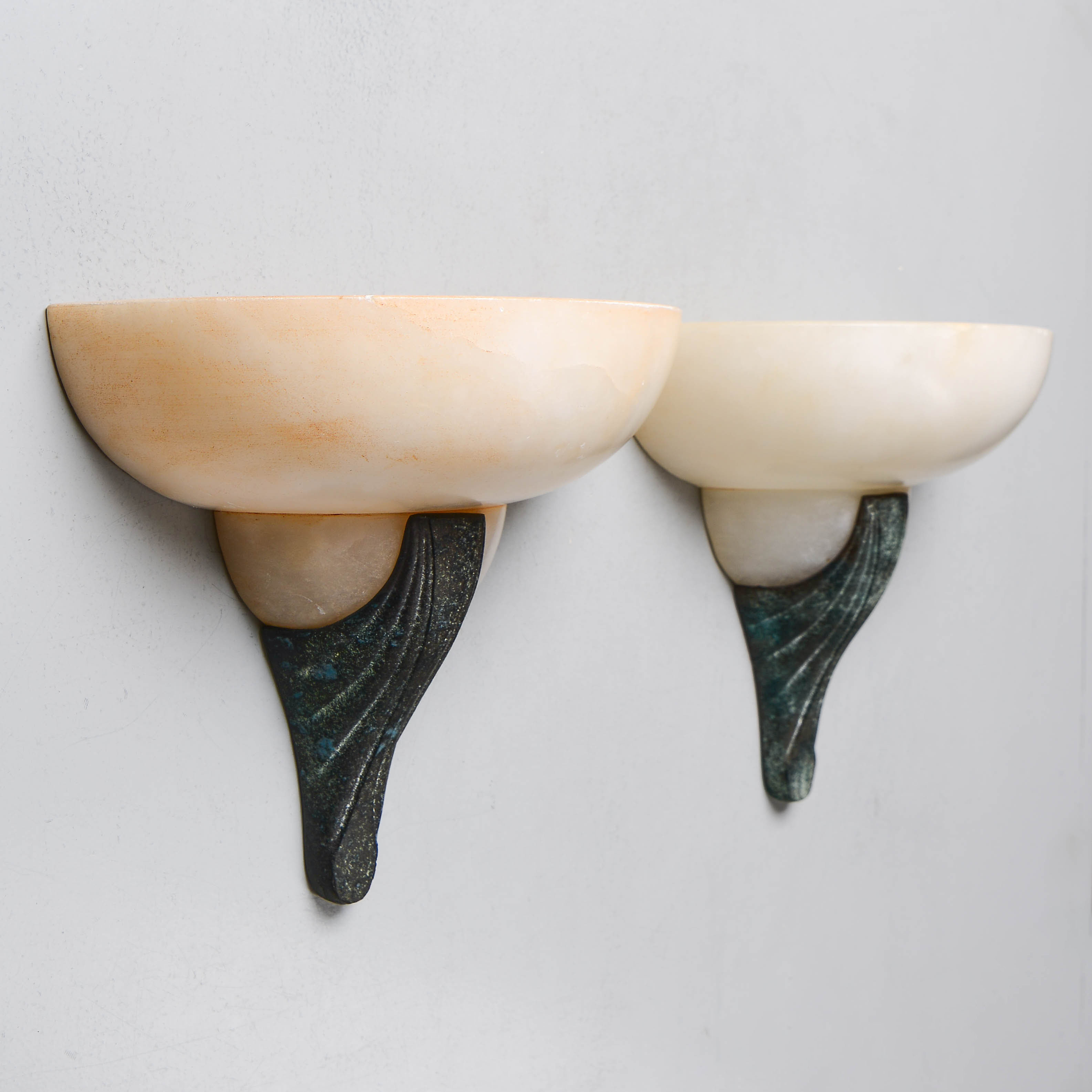 VÄGGLAMPOR, ett par, art deco-stil, 1900-talets andra del.