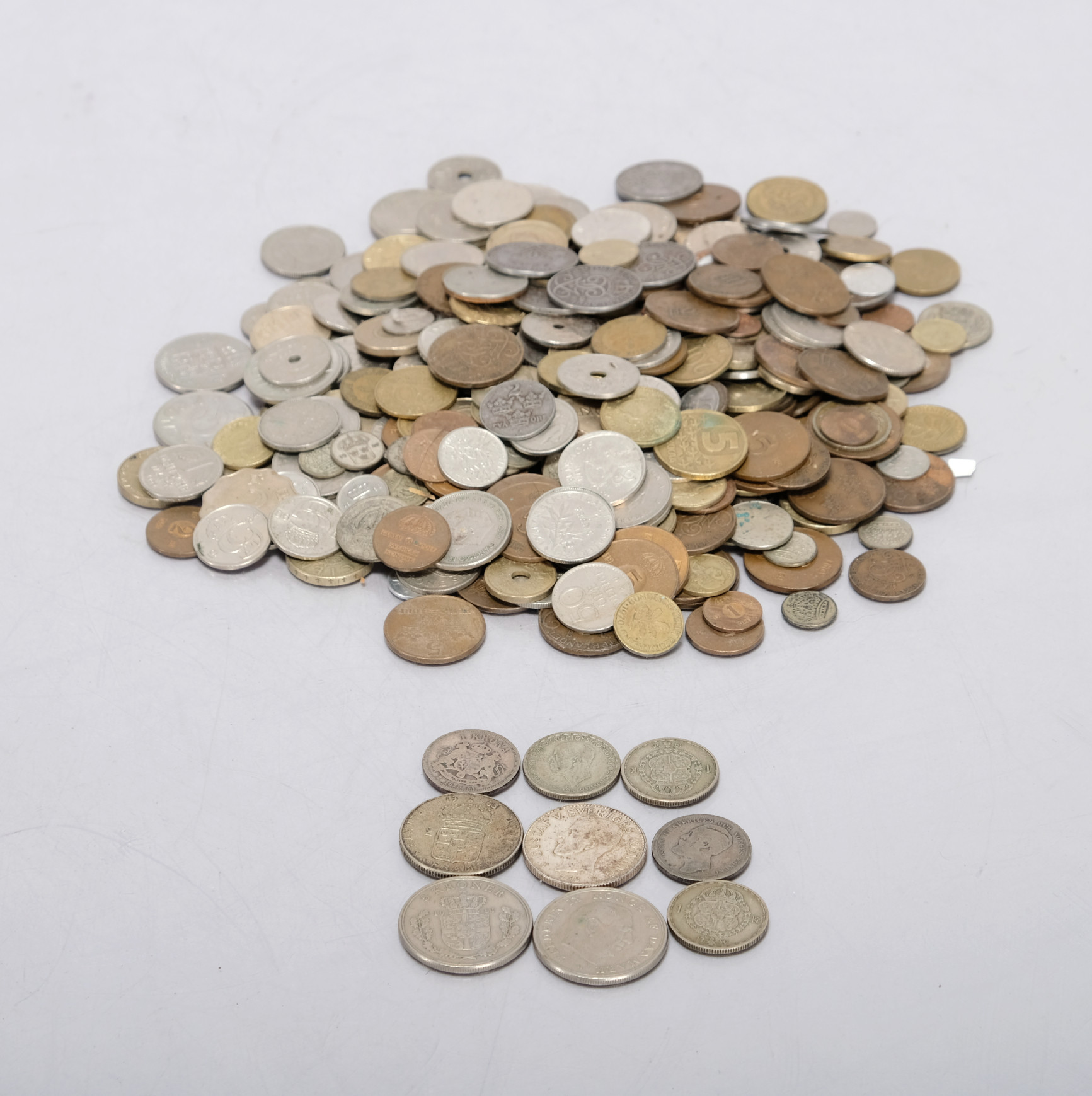 MYNT SAMLING, svenska, tyska, norska, grekiska, engelska, finska. 18-1900tal.