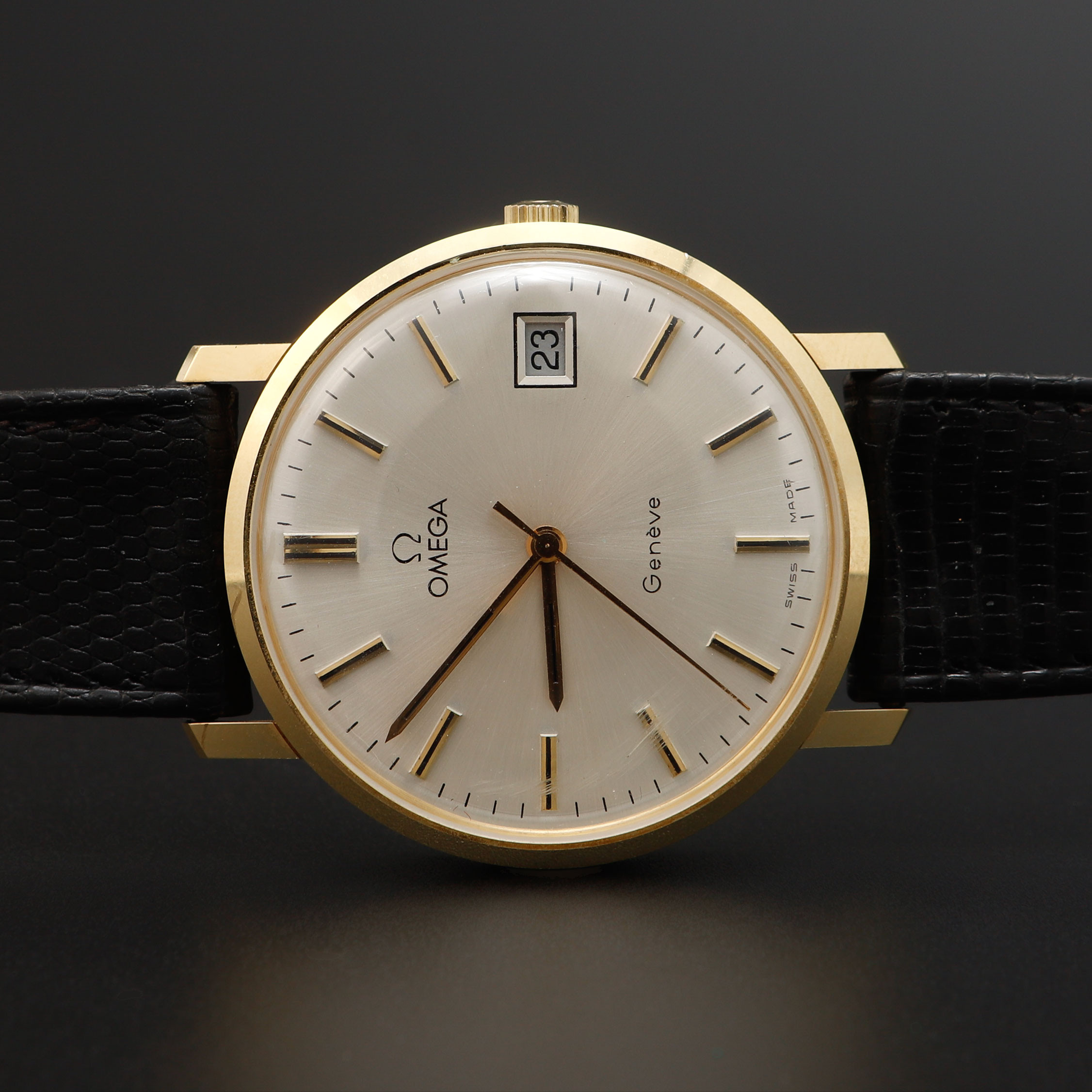 ARMBANDSUR, Omega, Genève, 14k guld, manuell, ca 1972.