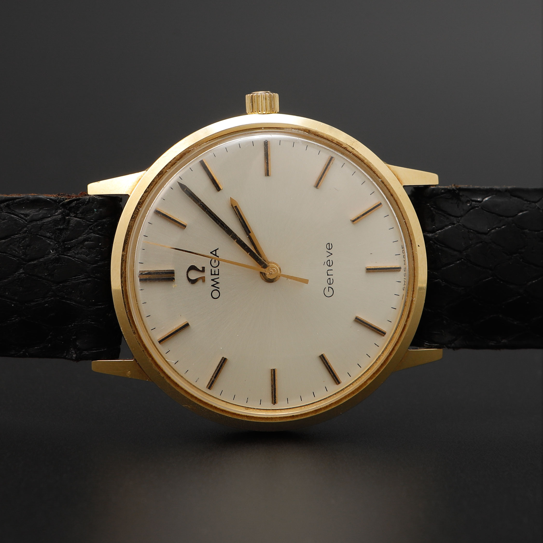 ARMBANDSUR, Omega, Genève, 14k guld, manuell, ca 1970.