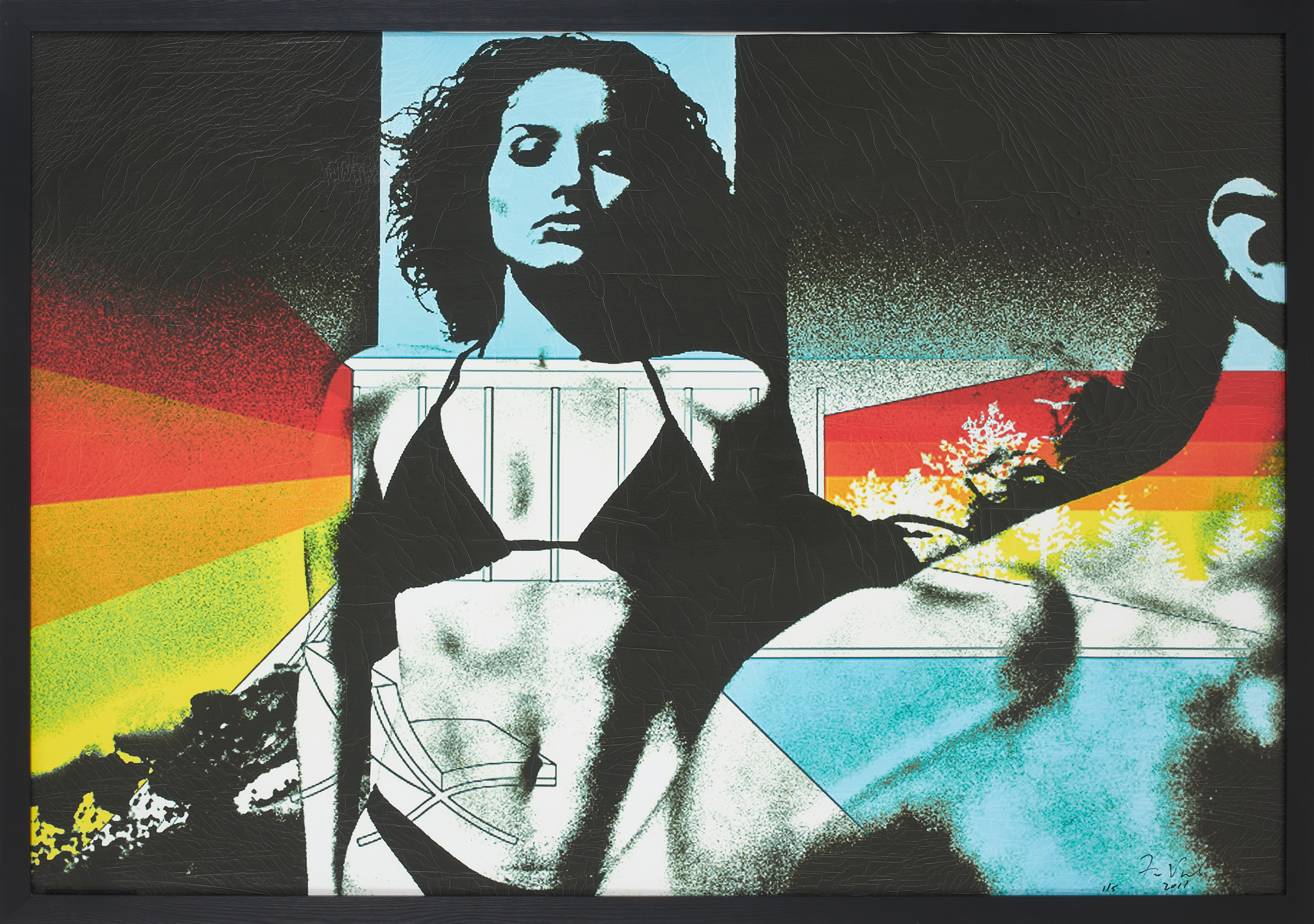 FRANCESCO VALENTINO. "Happy Color", canvastryck, signerad, daterad 2011, numrerad 1/5.