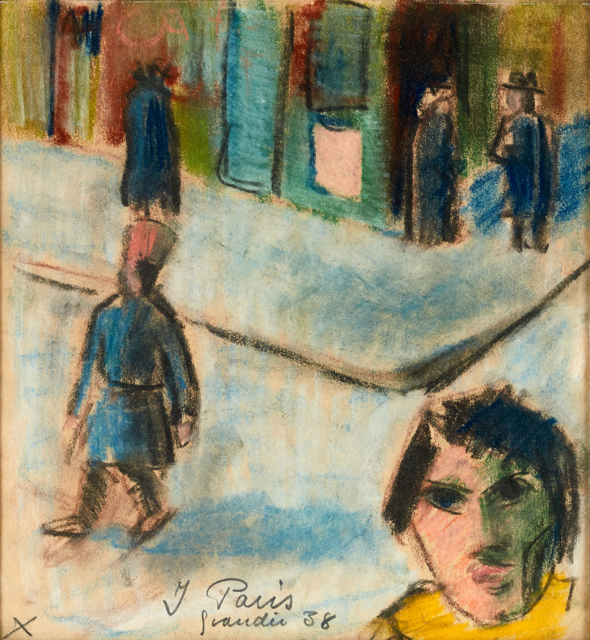 SVÄN GRANDIN (1906-1982), "I Paris", signerad och daterad -38, pastell på papper.