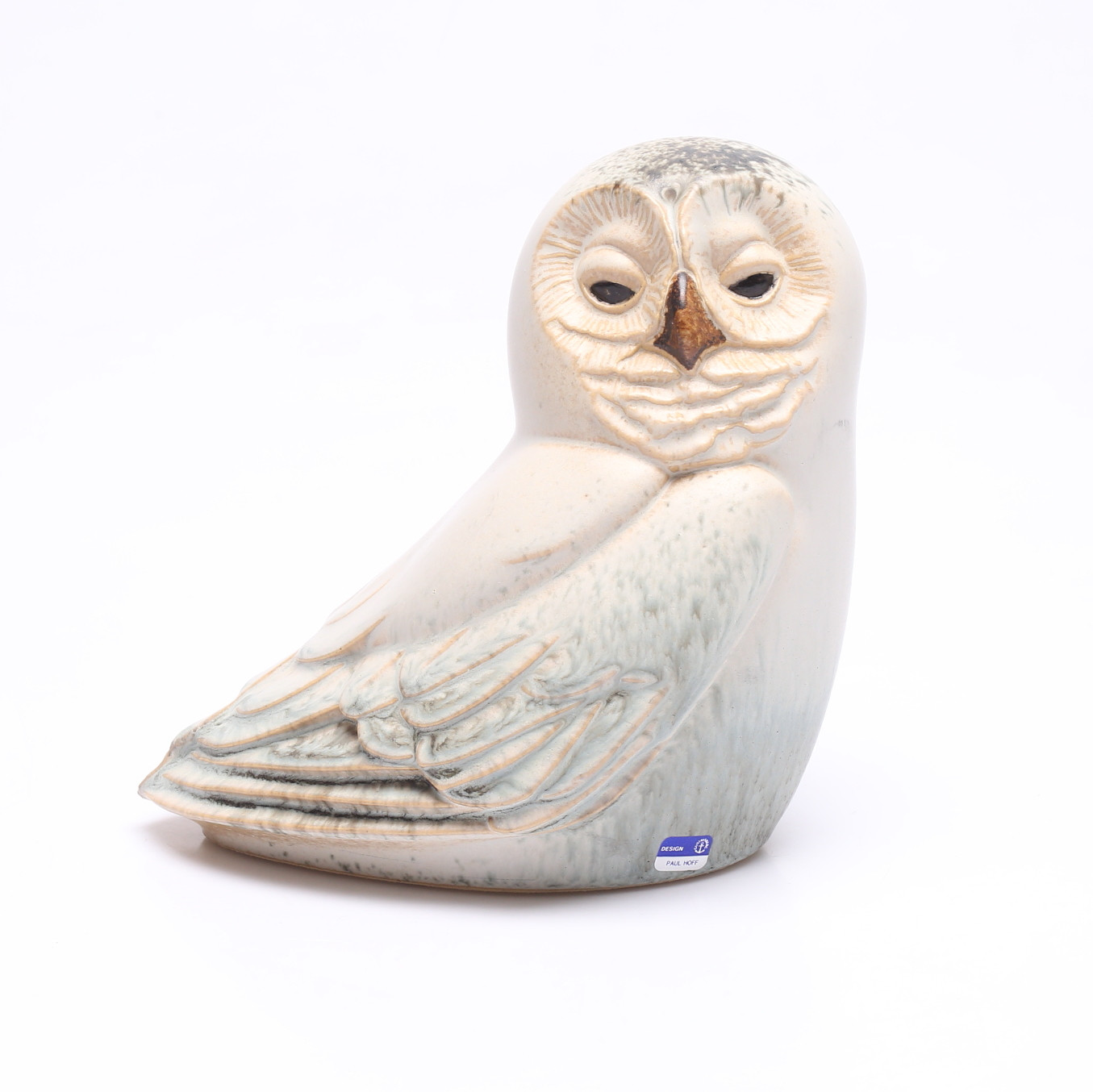 PAUL HOFF. figurin, "fjälluggla", stengods, Gustavsberg, signerad.