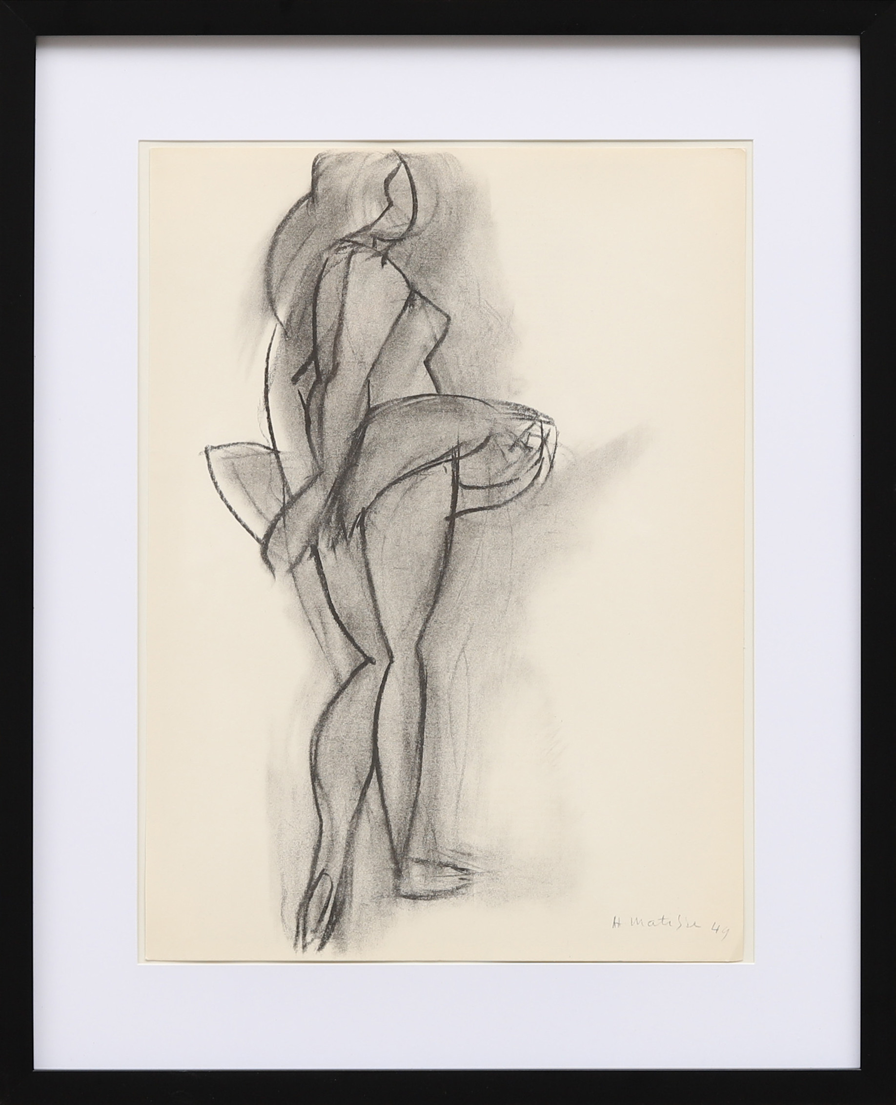 HENRI MATISSE. EFTER. Balettdansös. Litografi, ur Derrière le Miroir nr 46-47, 1952, signerad och daterad -47 i trycket.