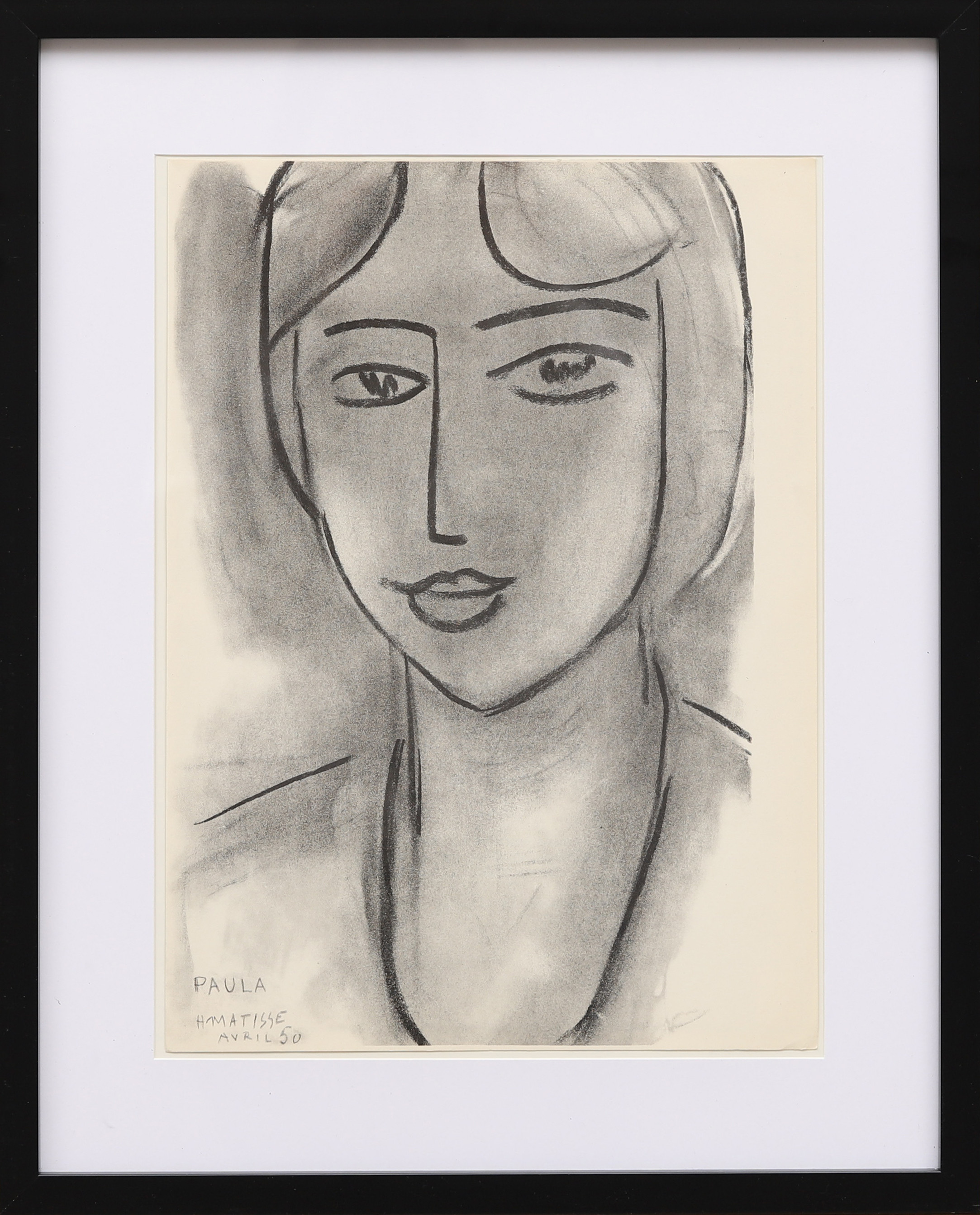 HENRI MATISSE. EFTER. "Paula". Litografi, ur Derrière le Miroir nr 46-47, 1952, signerad i trycket och daterad Avril 50.