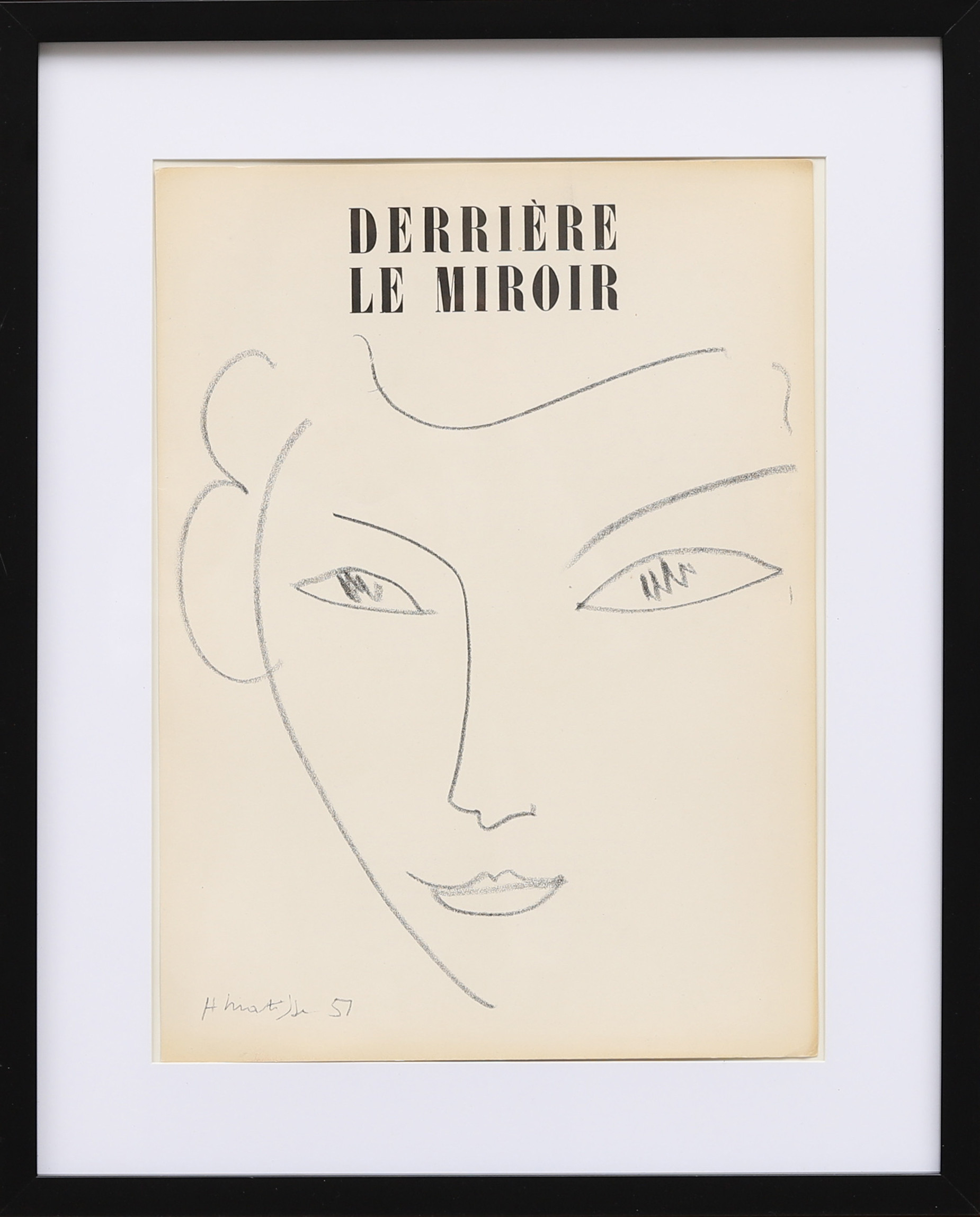 HENRI MATISSE. EFTER. Litografi, omslag till Derrière le Miroir nr 46-47, 1952, signerad i trycket och daterad -51.