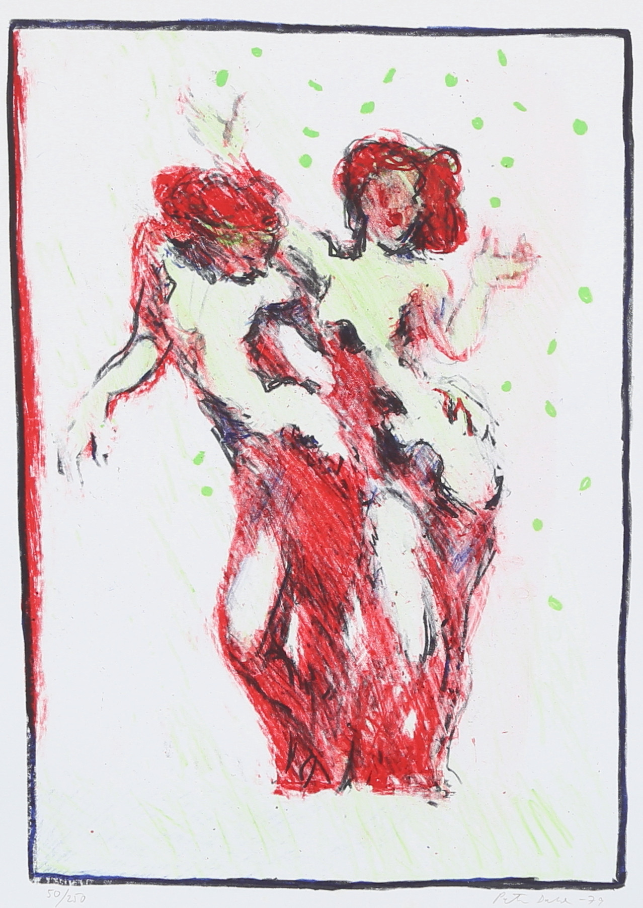 PETER DAHL. litografi, signerad, daterad -79 och numrerad 50/250.