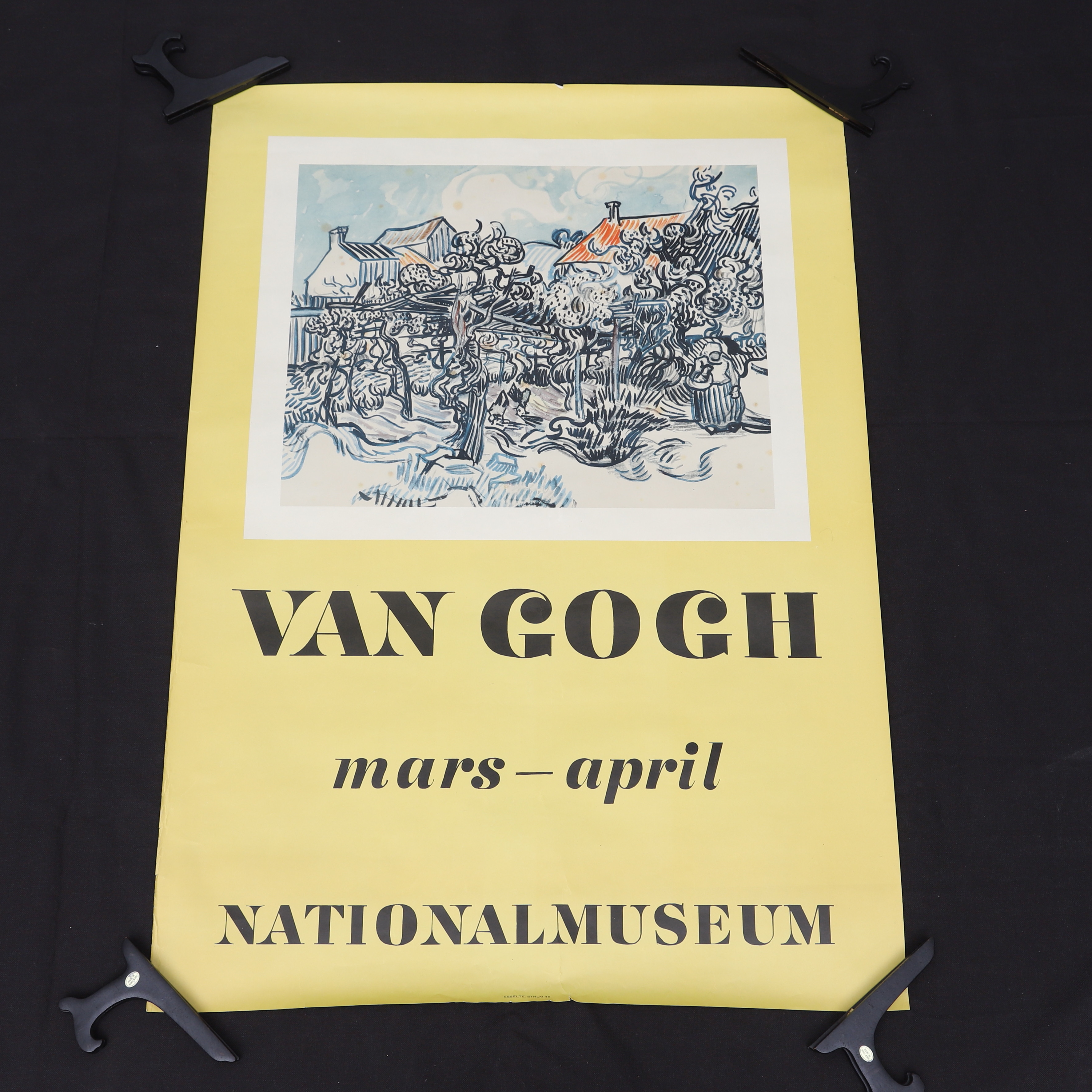 AFFISCH, "Van Gogh", Nationalmuseum, Esselte, Stockholm, 1946.