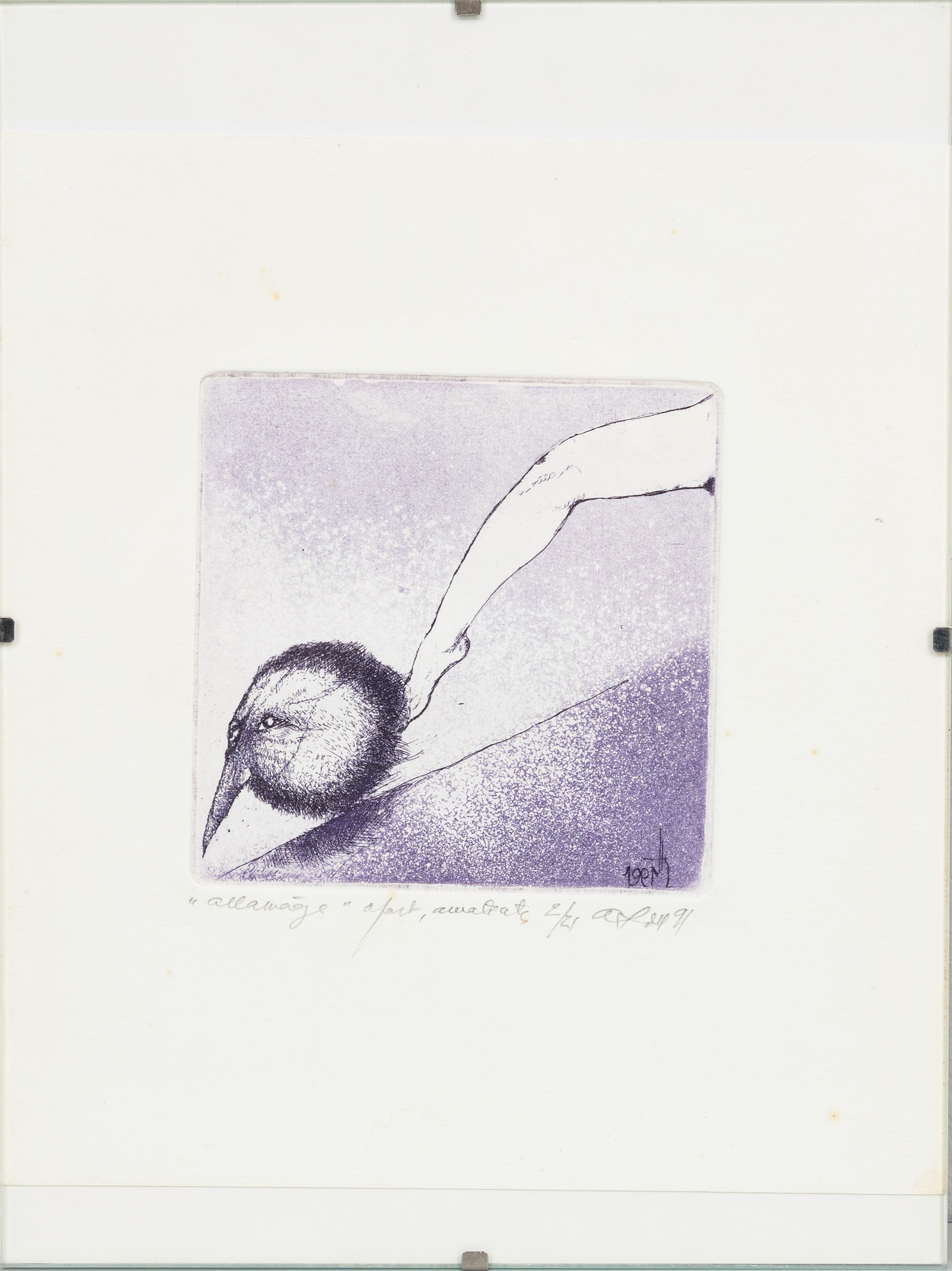 ADO LILL (1932-2018). Etsning, otydlig titel, signerad och numrerad och daterad, 2/21, -91.