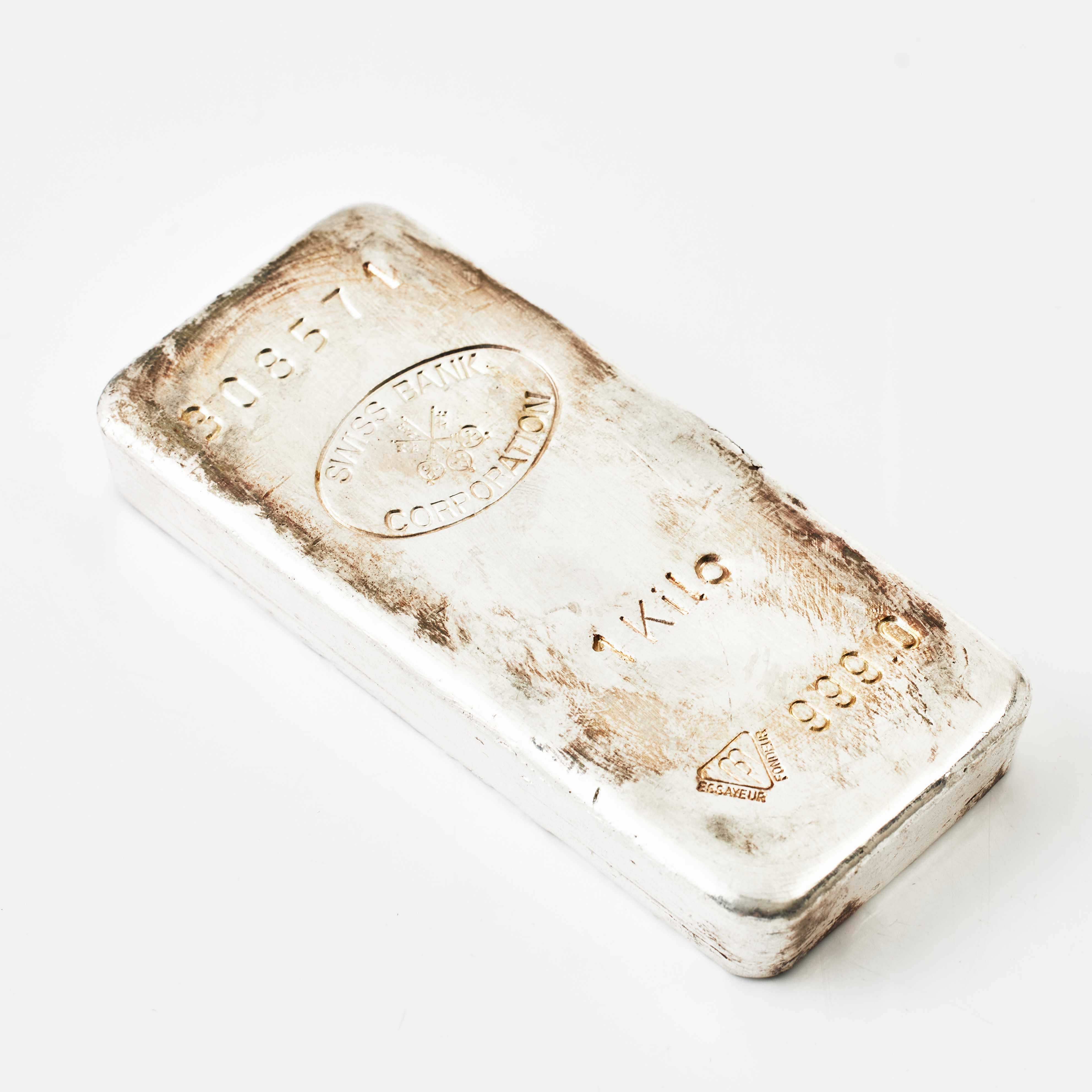 TACKA, 999,0 finsilver, Nr. 308571, Swiss Bank Corporation, Essayeur Fondeur.