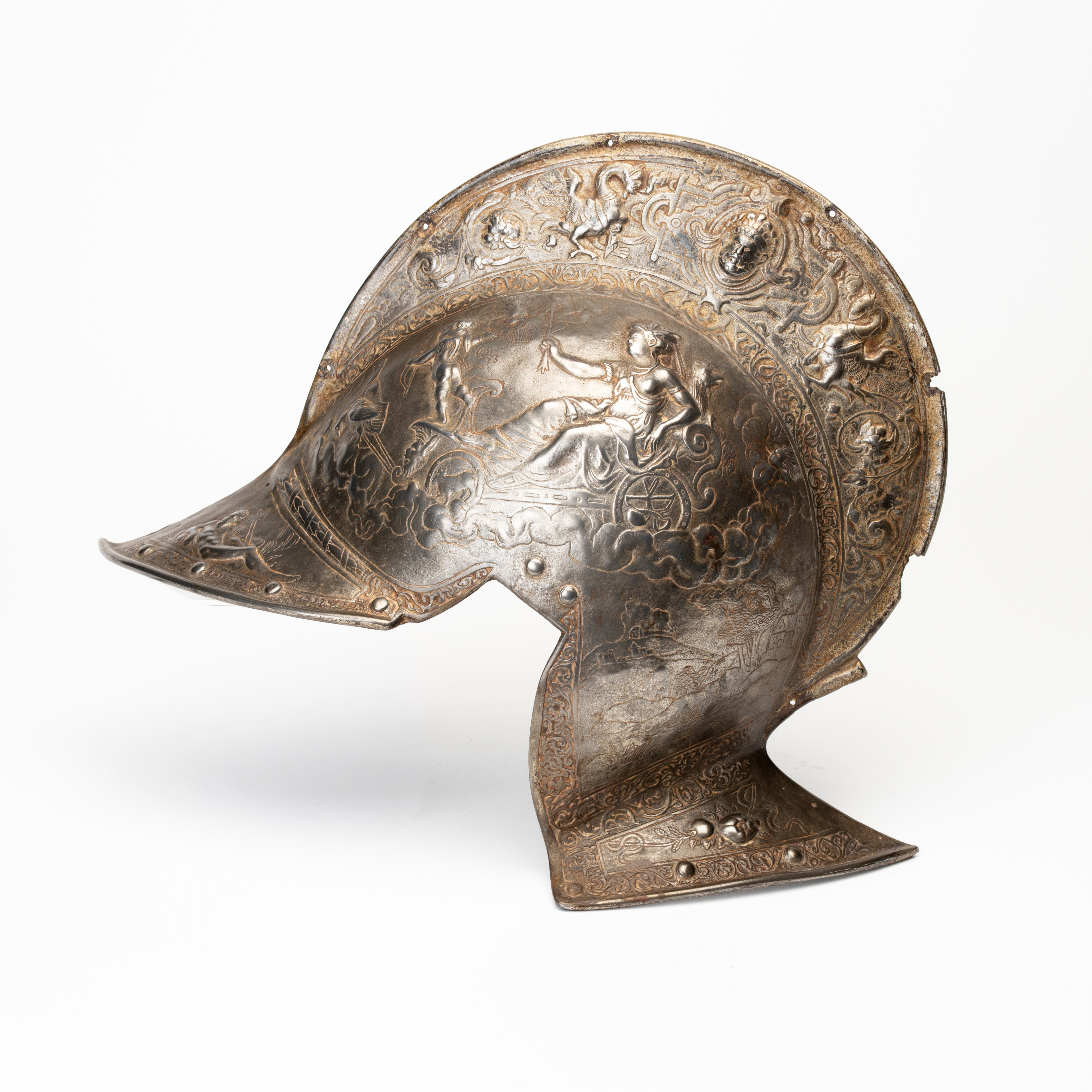 DEL av HJÄLM, gjutjärn, Husqvarna,omkring 1900.