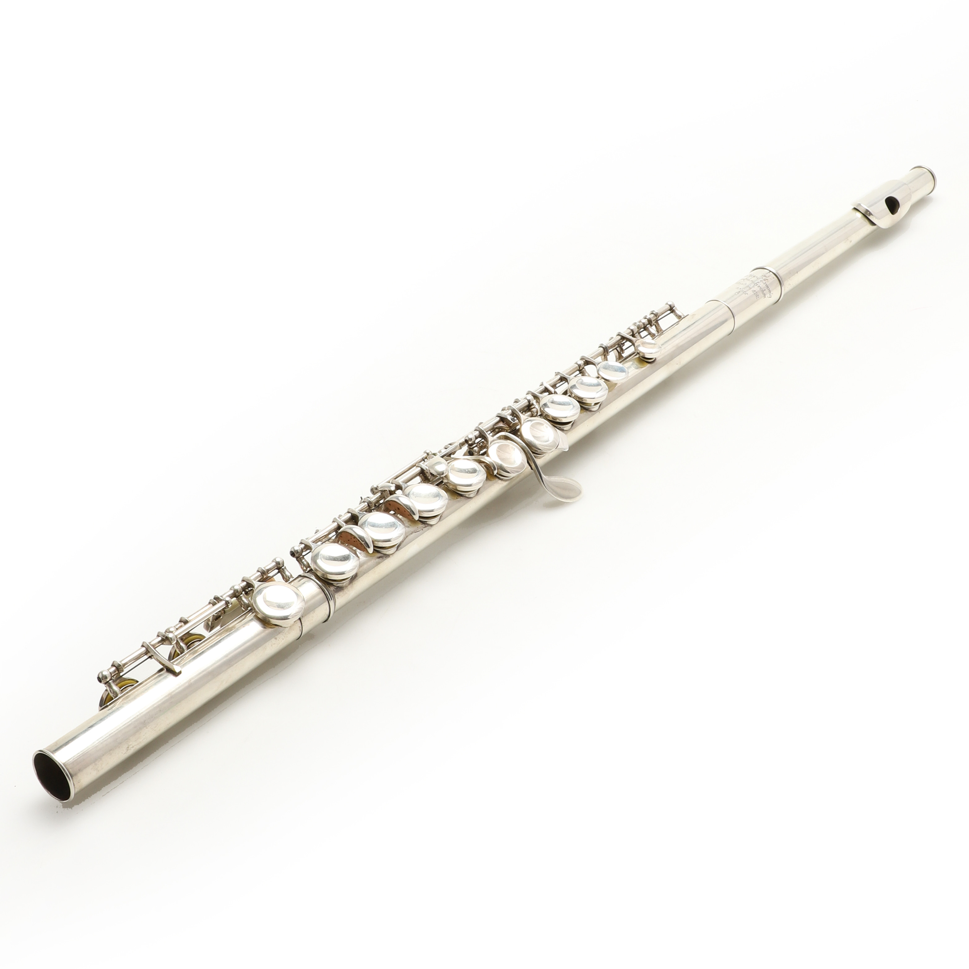 TVÄRFLÖJT, silver 900, Philipp Hammig, Markneukirchen, GDR.