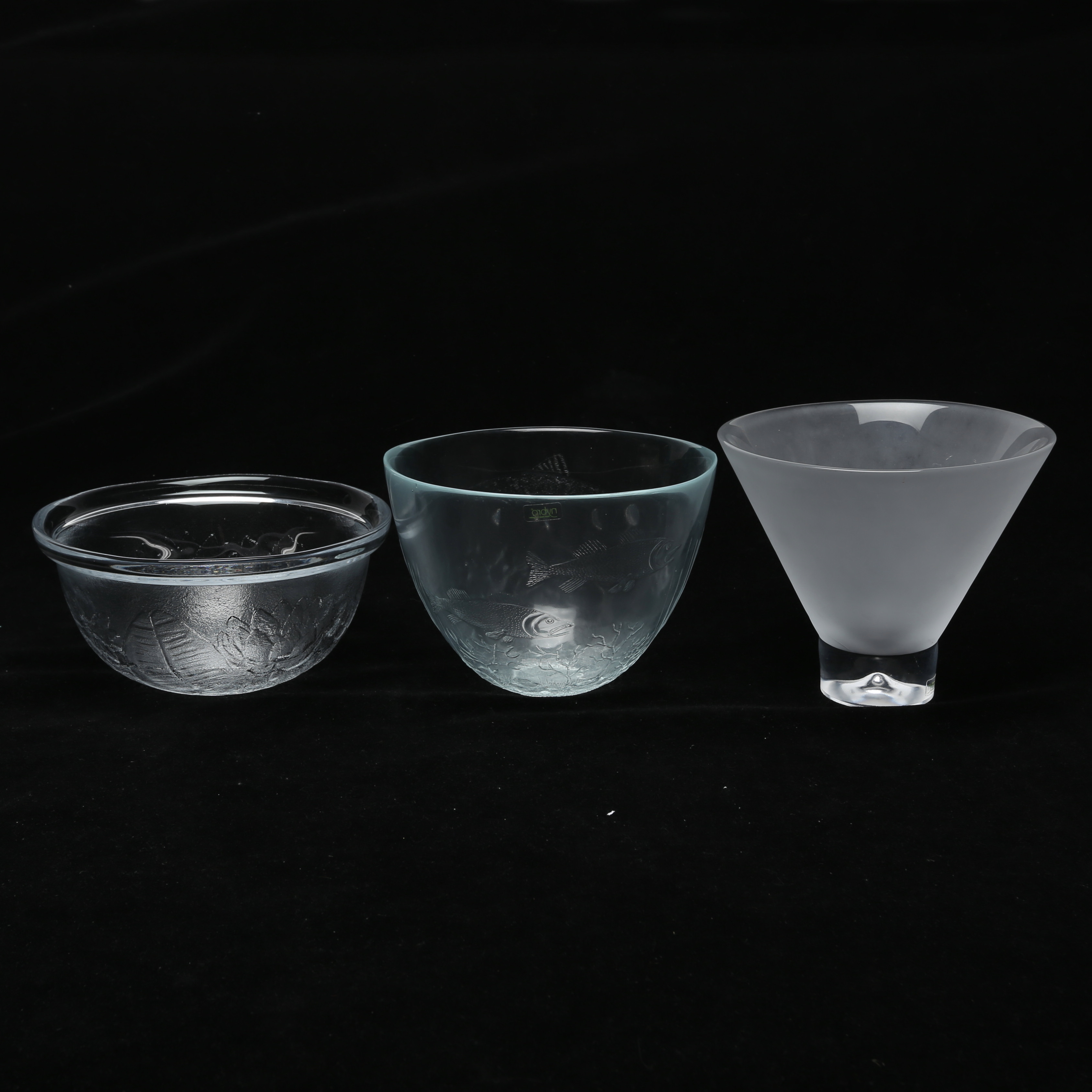 SKÅLAR 3 st, glas, bland annat Kosta.