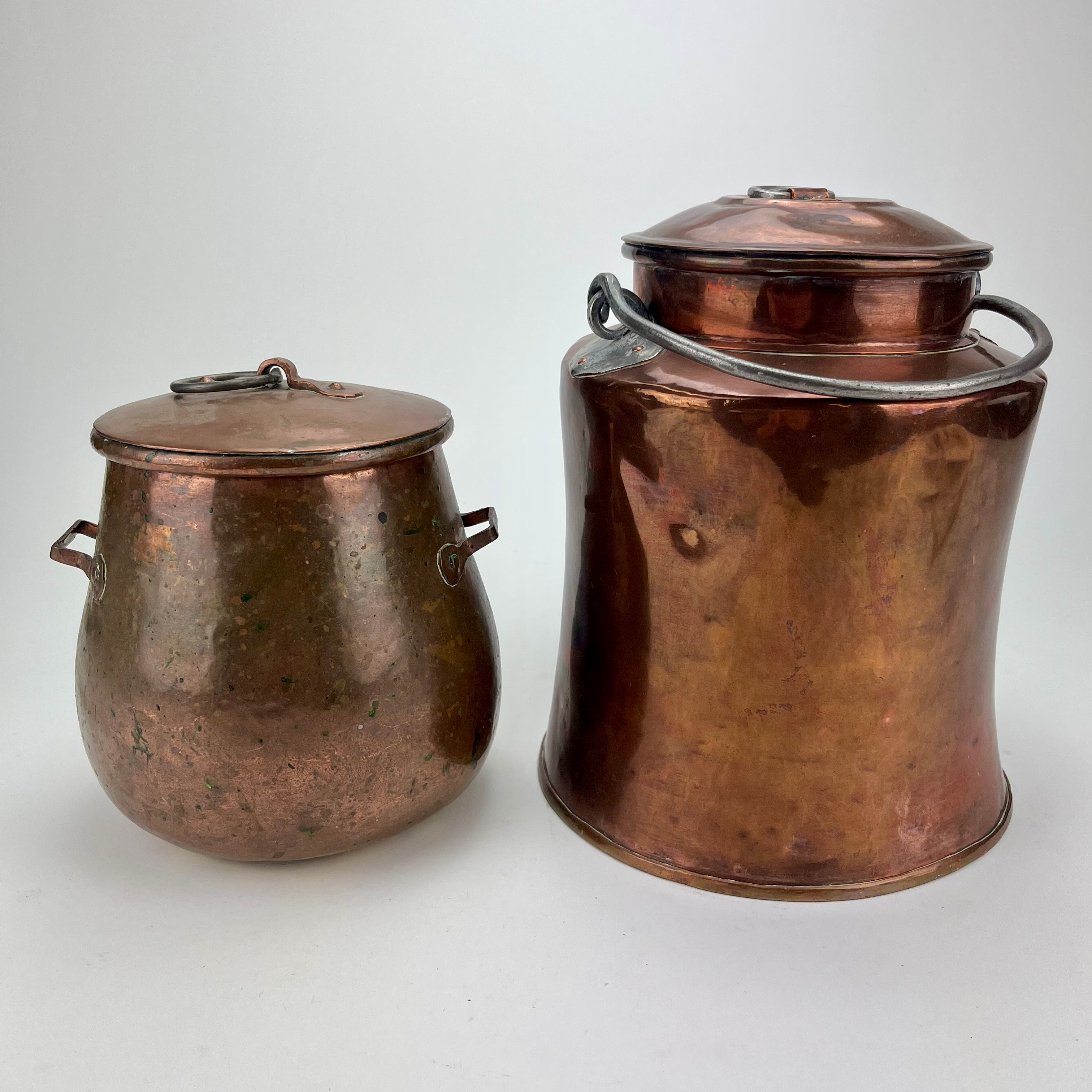 MIDJEKRUKA OCH KÄRL, koppar, 1800/1900-tal.