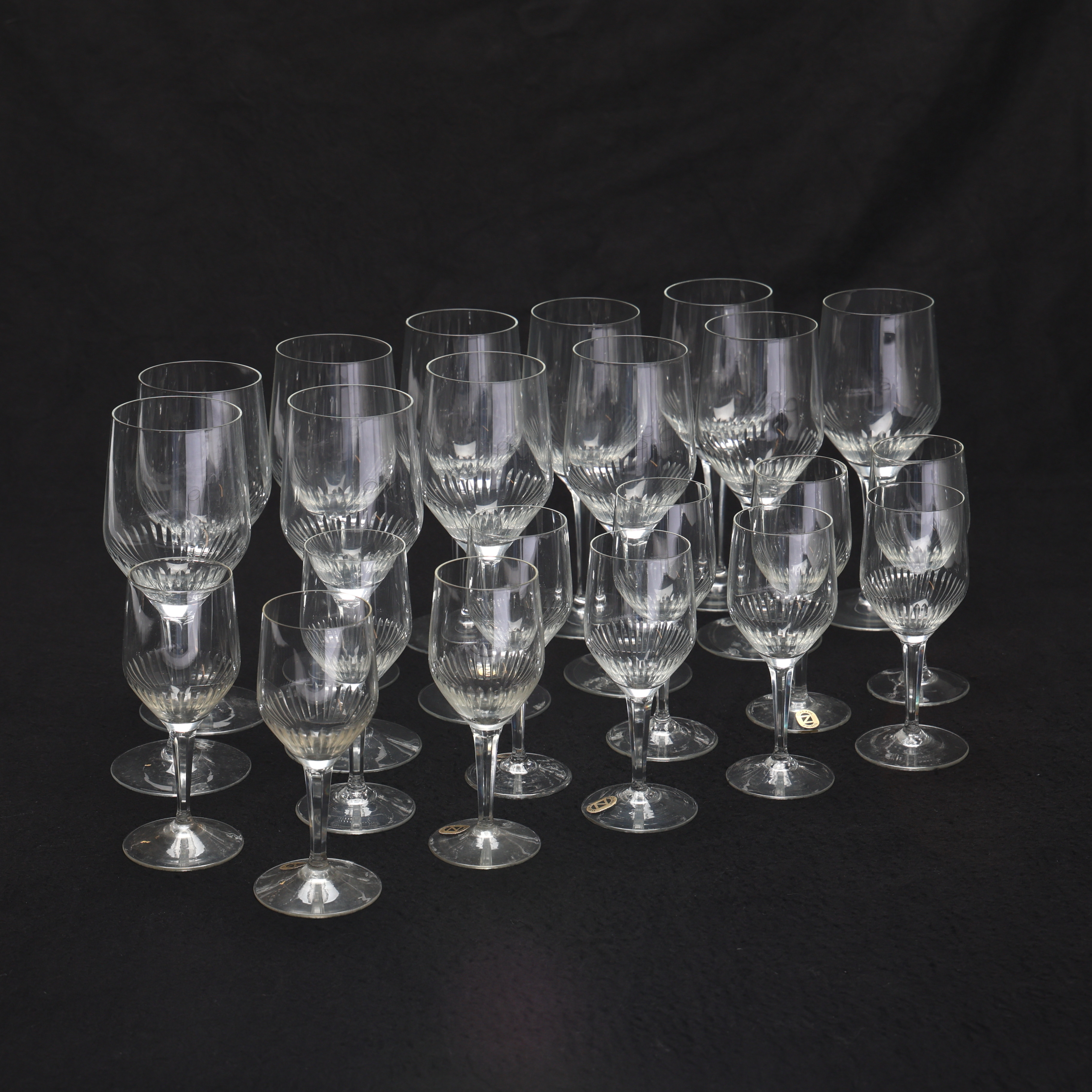 GLASSERVIS, 22 delar, Glas Aus Zwiesel, Tyskland.