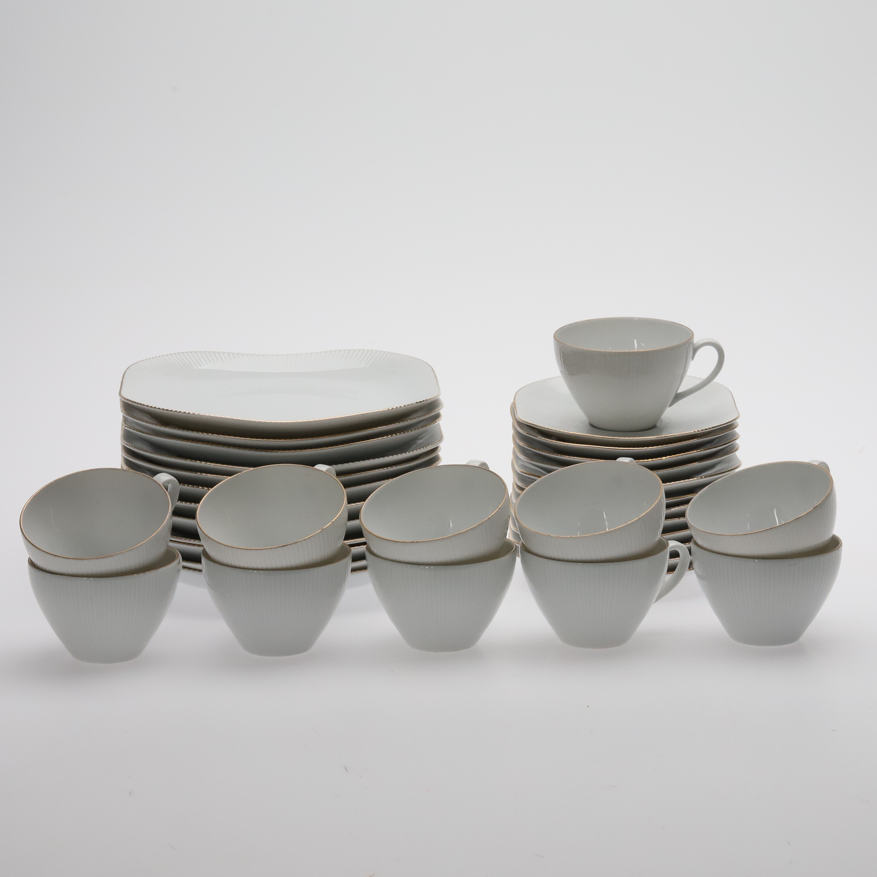 KAFFESERVIS. 35 delar. Porslin, "Stella", Upsala-Ekeby/Karlskrona, 1900-talets andra halva.