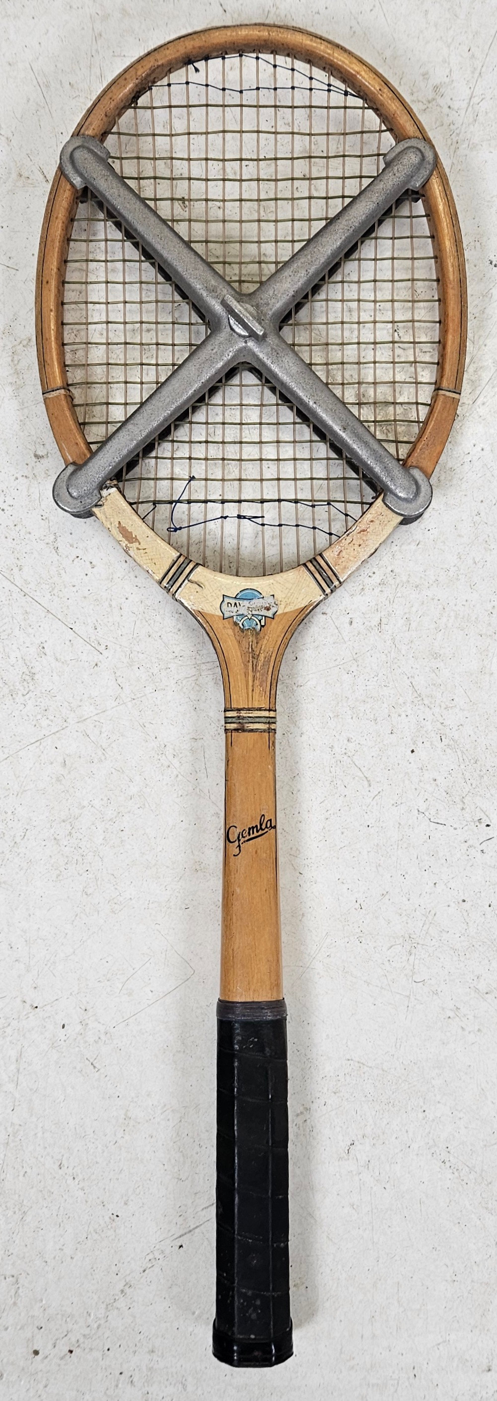TENNISRACKET, trä, Gemla, 1950/60-tal.