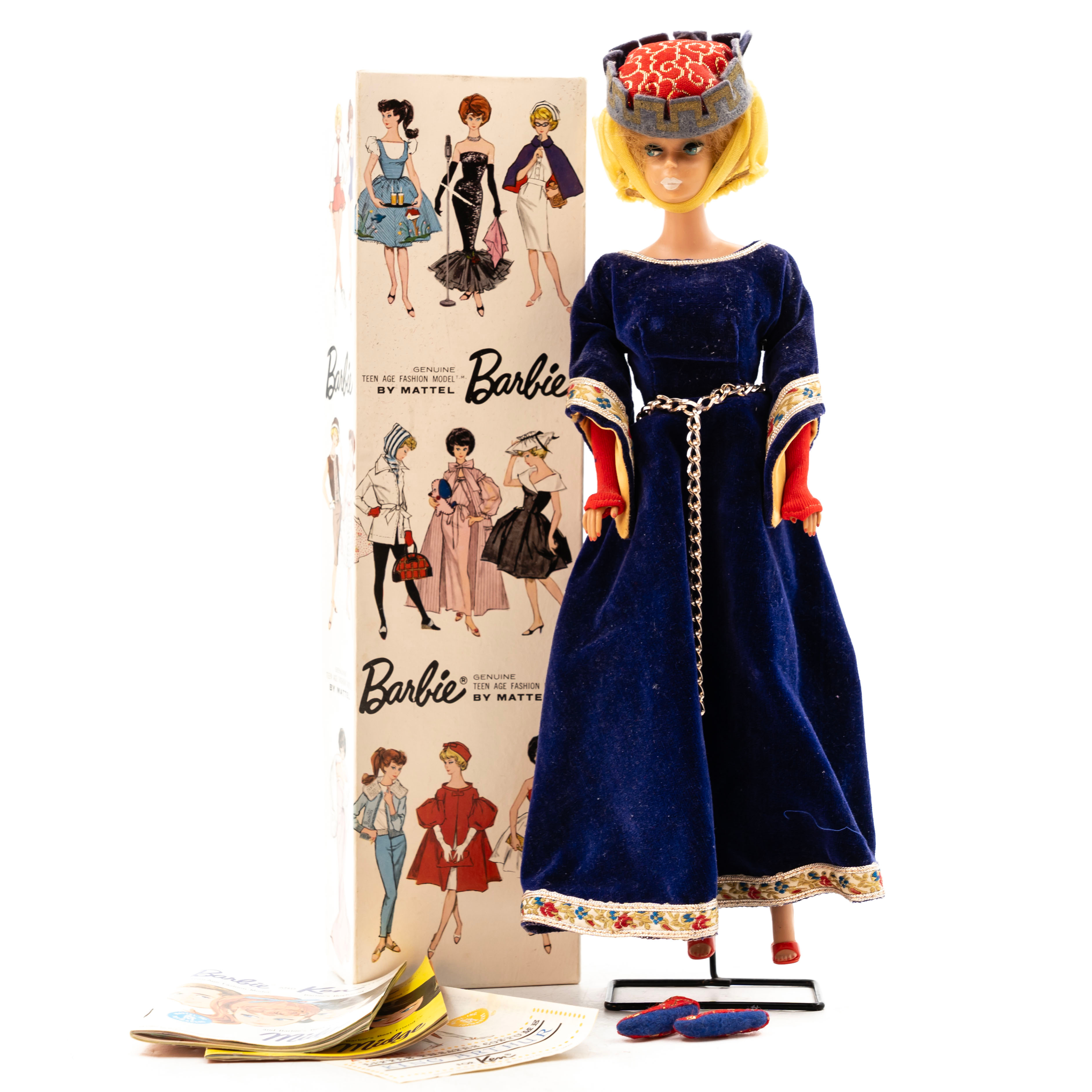 MATTEL. Barbie, "Little Theatre -King Arthur”, Costume, Daterad 1962.