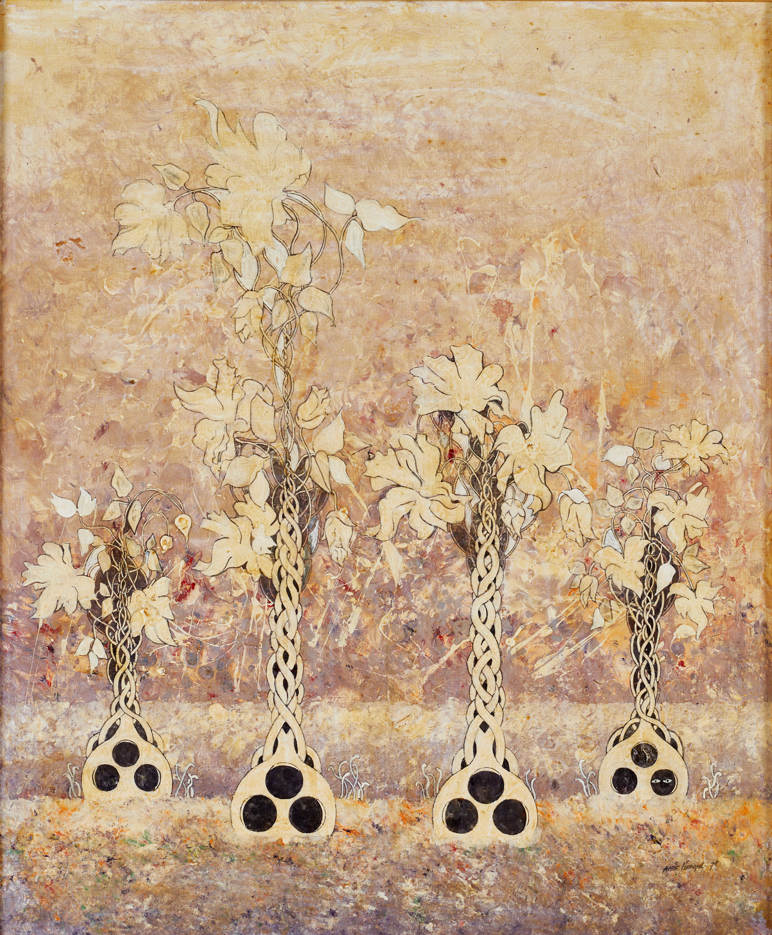 AMIE LINDAHL (född 1941), fantasilandskap, signerad och daterad -78, olja på duk.