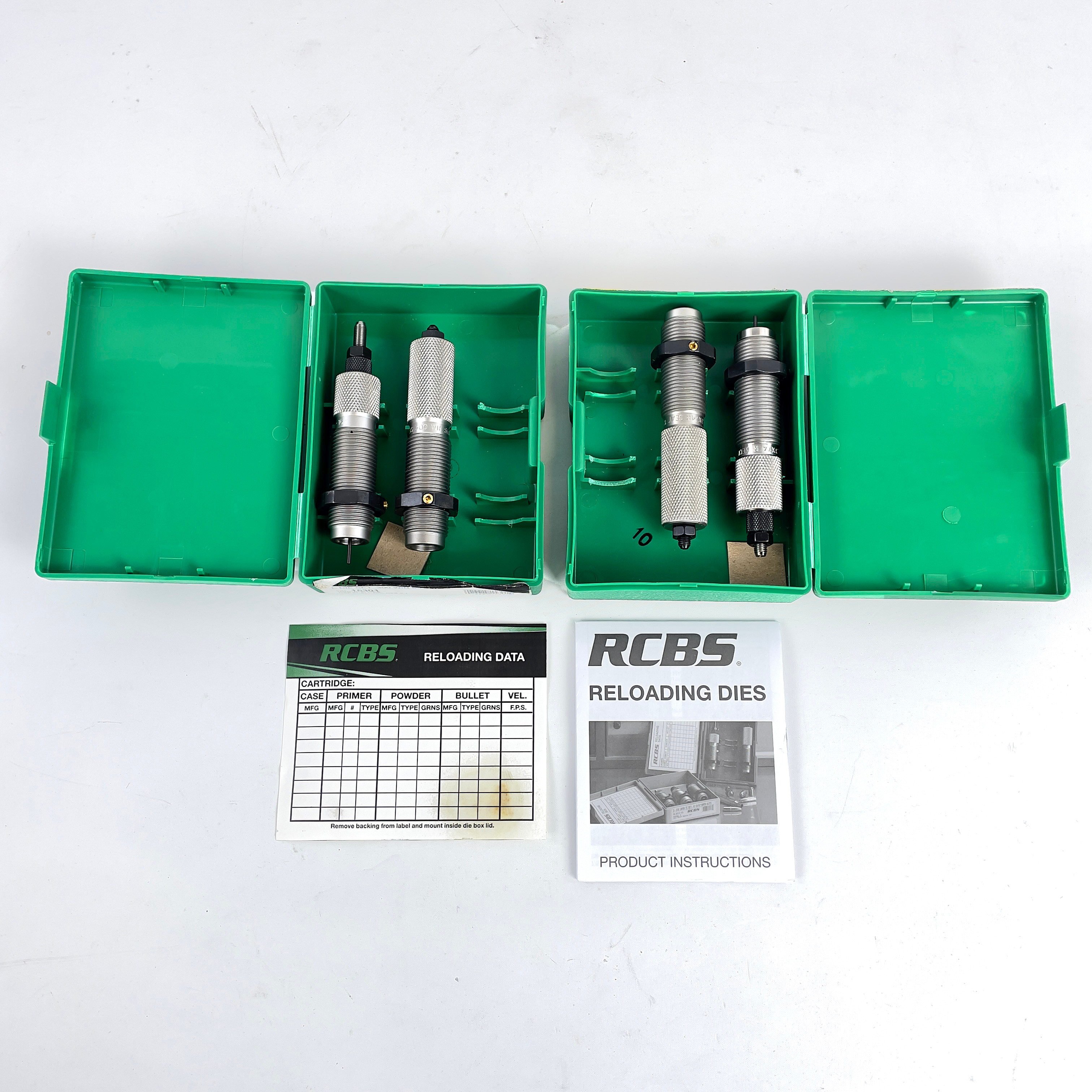 LADDVERKTYG, 2 st förpackningar, RCBS 300 win mag, RCBS 9,3 MMX 74.