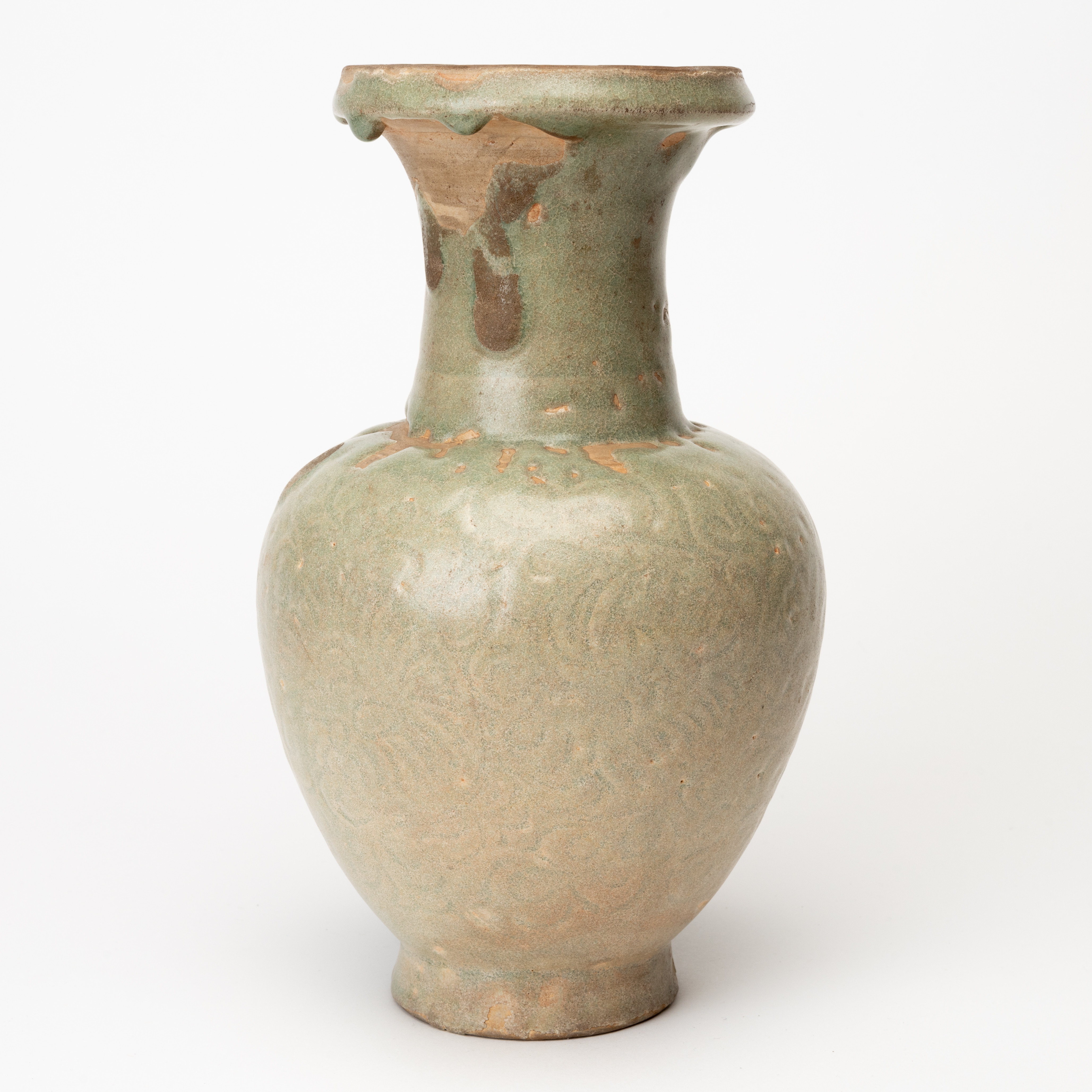 VAS, Longquan, Kina, celadon-glaserat stengods, sannolikt song/yuan.