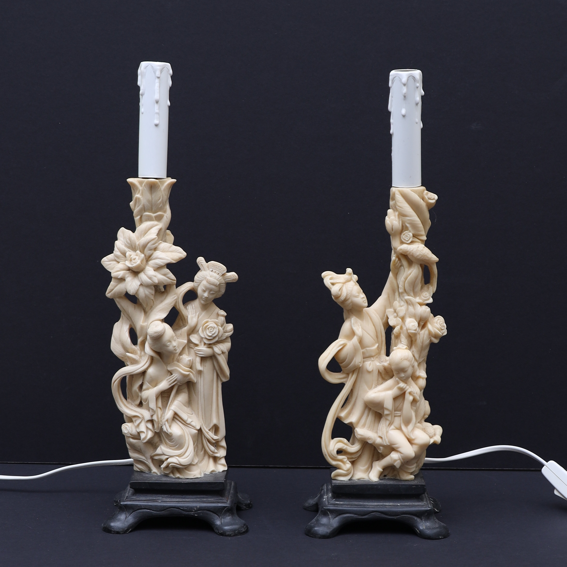 BORDSLAMPOR, ett par, A Santini, Italien.