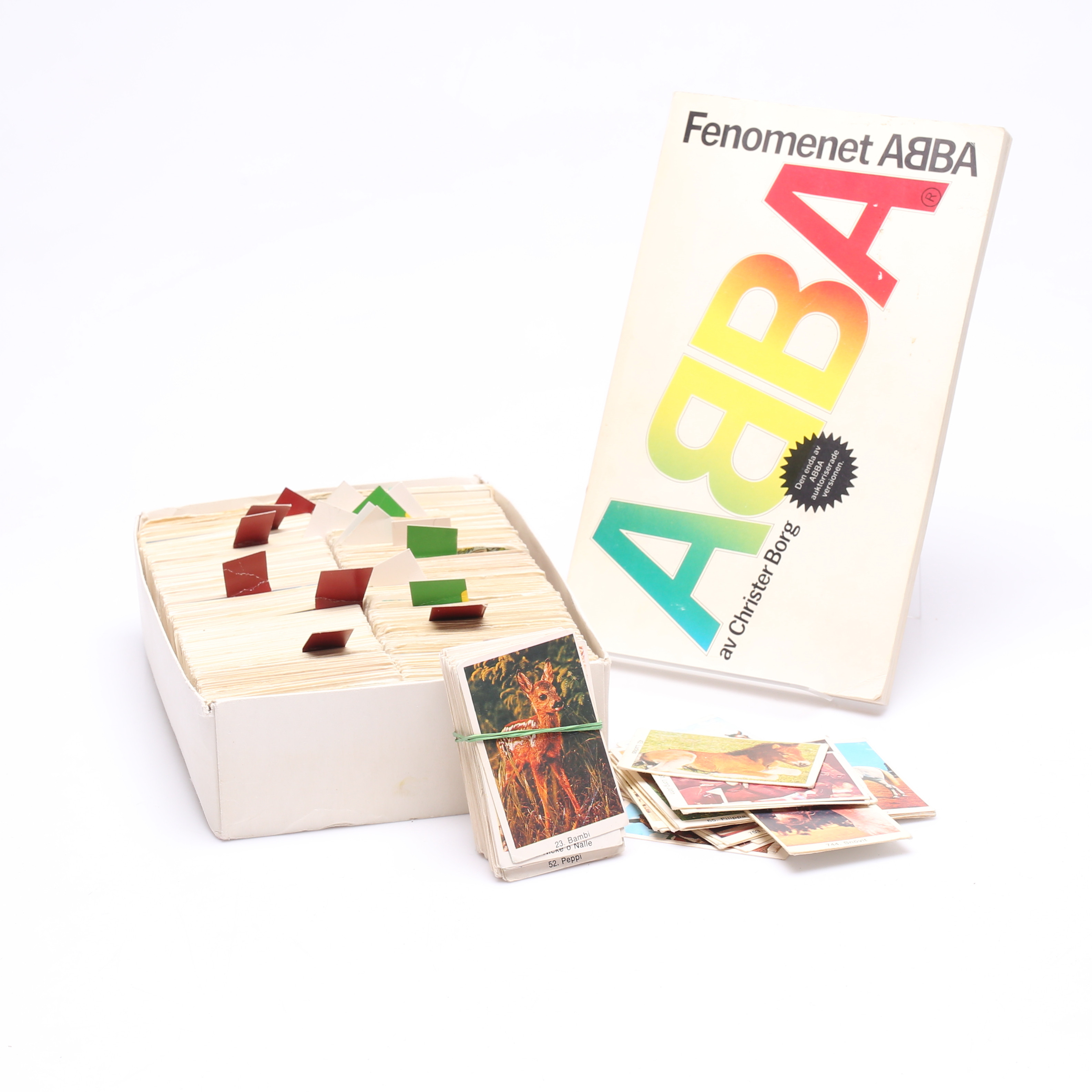 FILMISAR/IDOLKORT, parti, b.la. Abba och Elvis. Samt BOK, "Abba fenomenet".