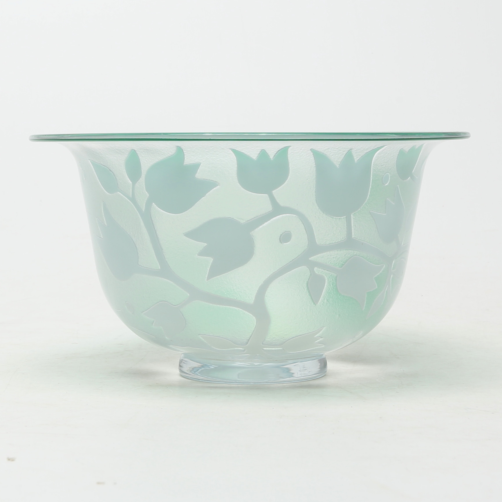 BERTIL VALLIEN. SKÅL, glas, Överfång, osignerad.