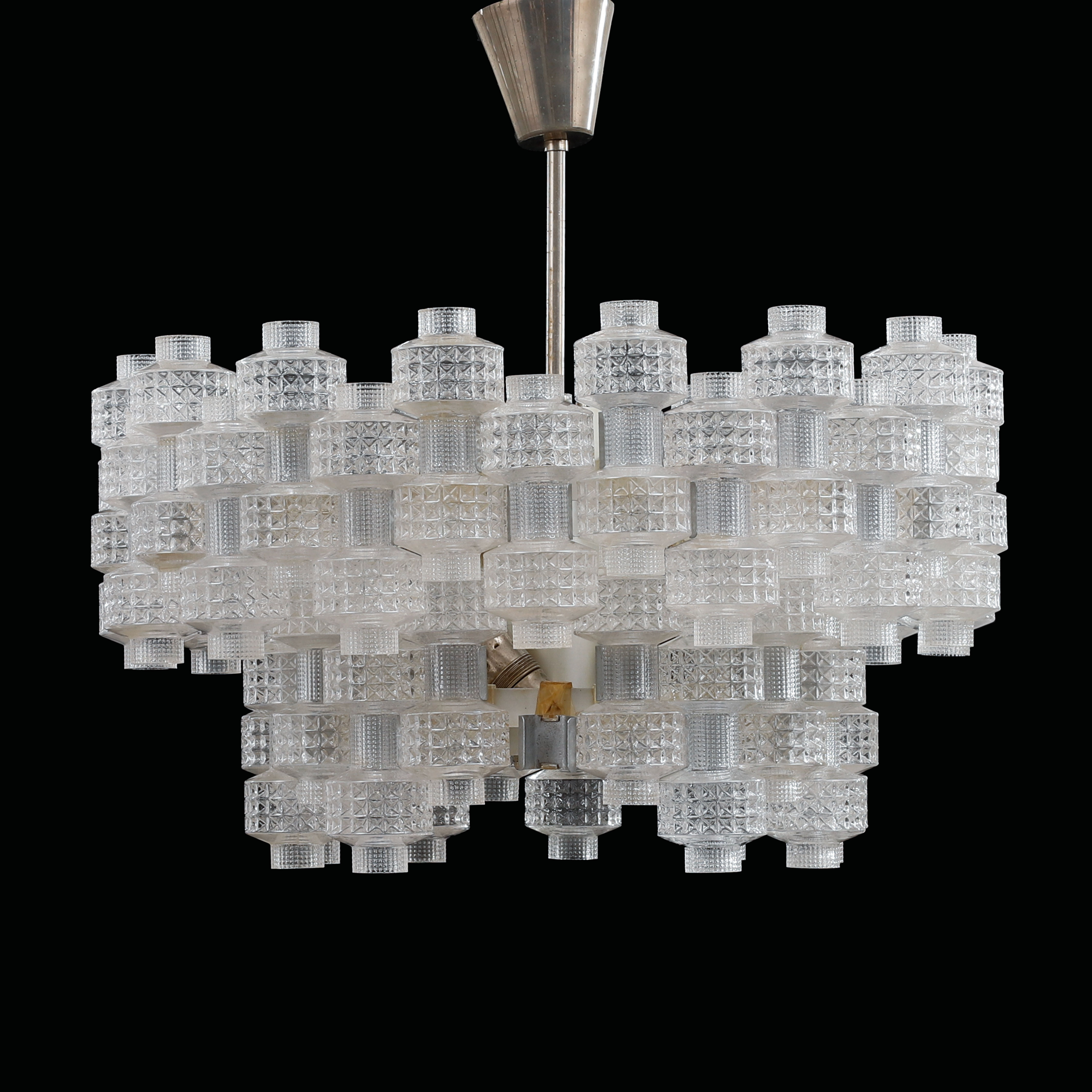 GERT NYSTRÖM. Taklampa, "Festival", Orrefors/Fagerhult, 1960/70-tal.