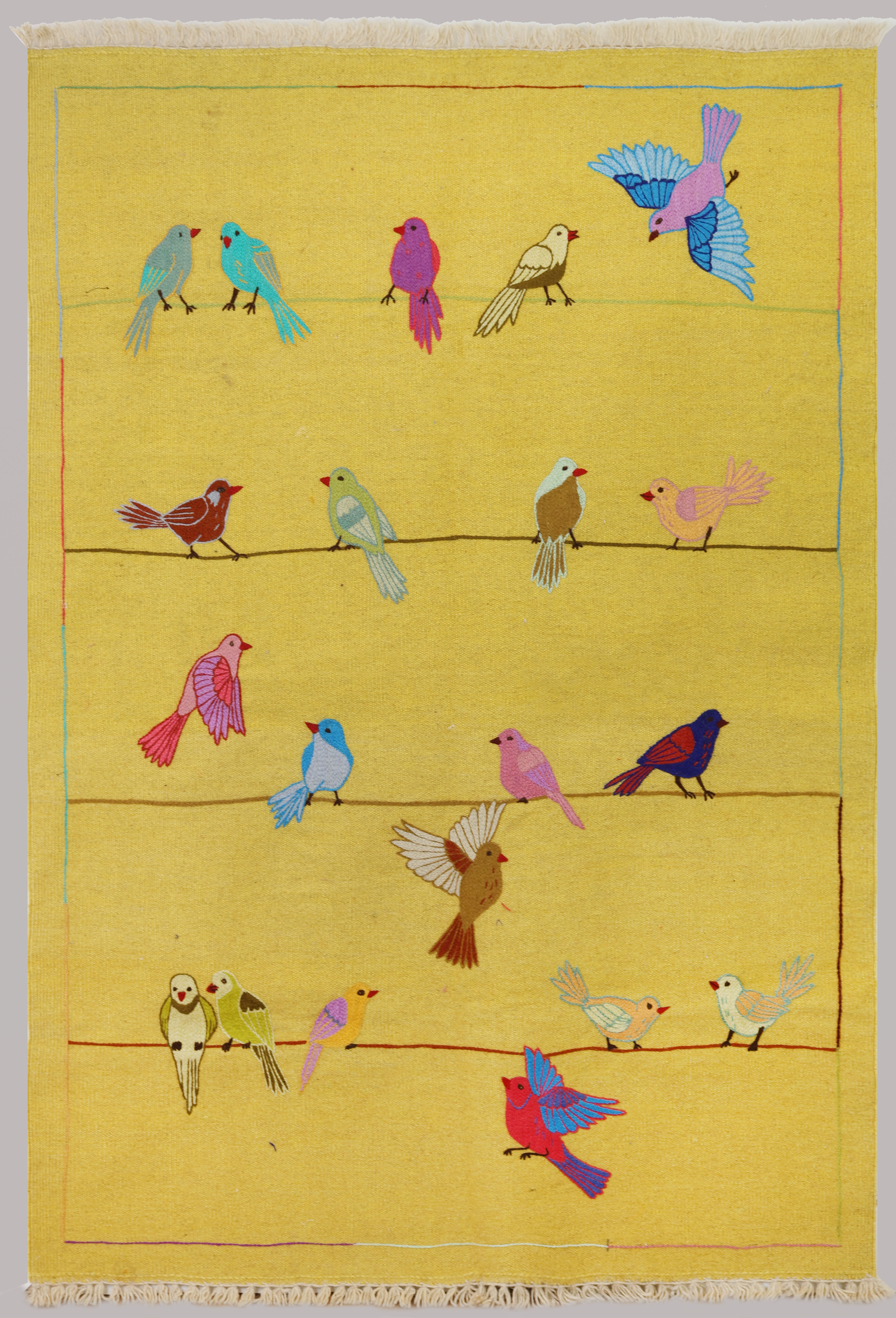 MATTA, Kelim med handbroderi, cirka 177 x 123 cm.