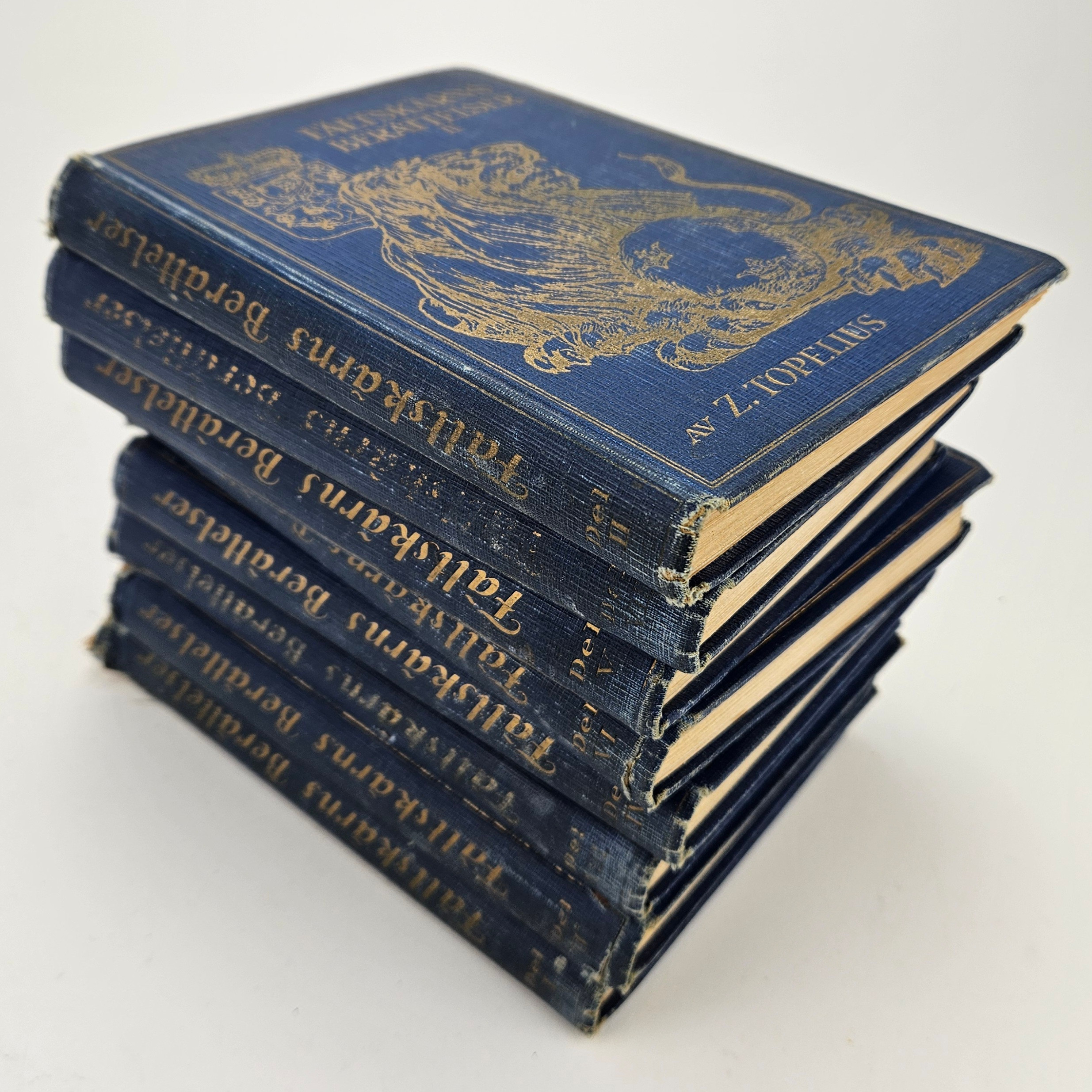 BÖCKER, 8 st, "Fältskärns berättelser", Zacharias Topelius, Åhlén & Åkerlunds boktryckeri, Stockholm 1930.