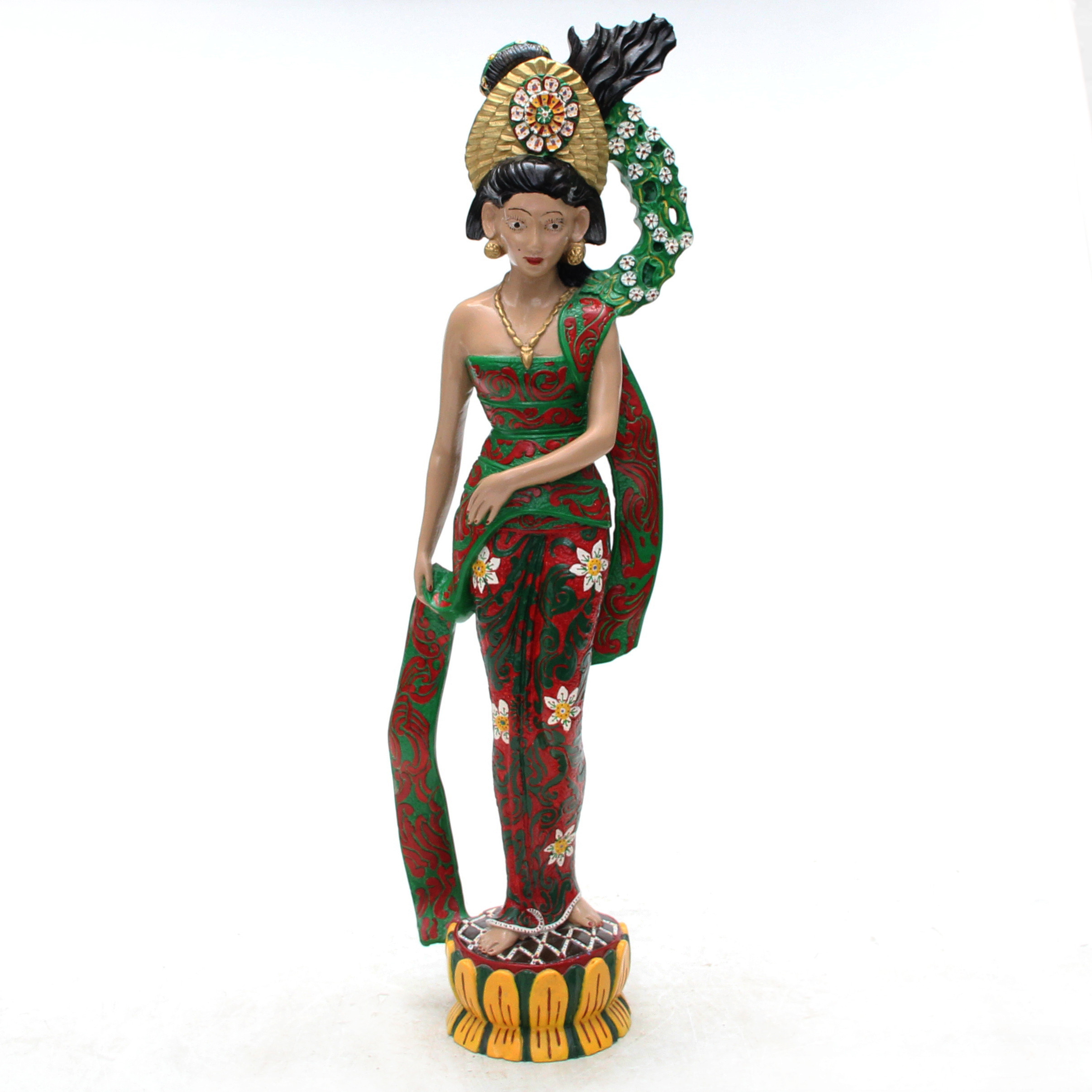 SKULPTUR, bemålad, gjuten betong/plastgjutmassa, Asien.