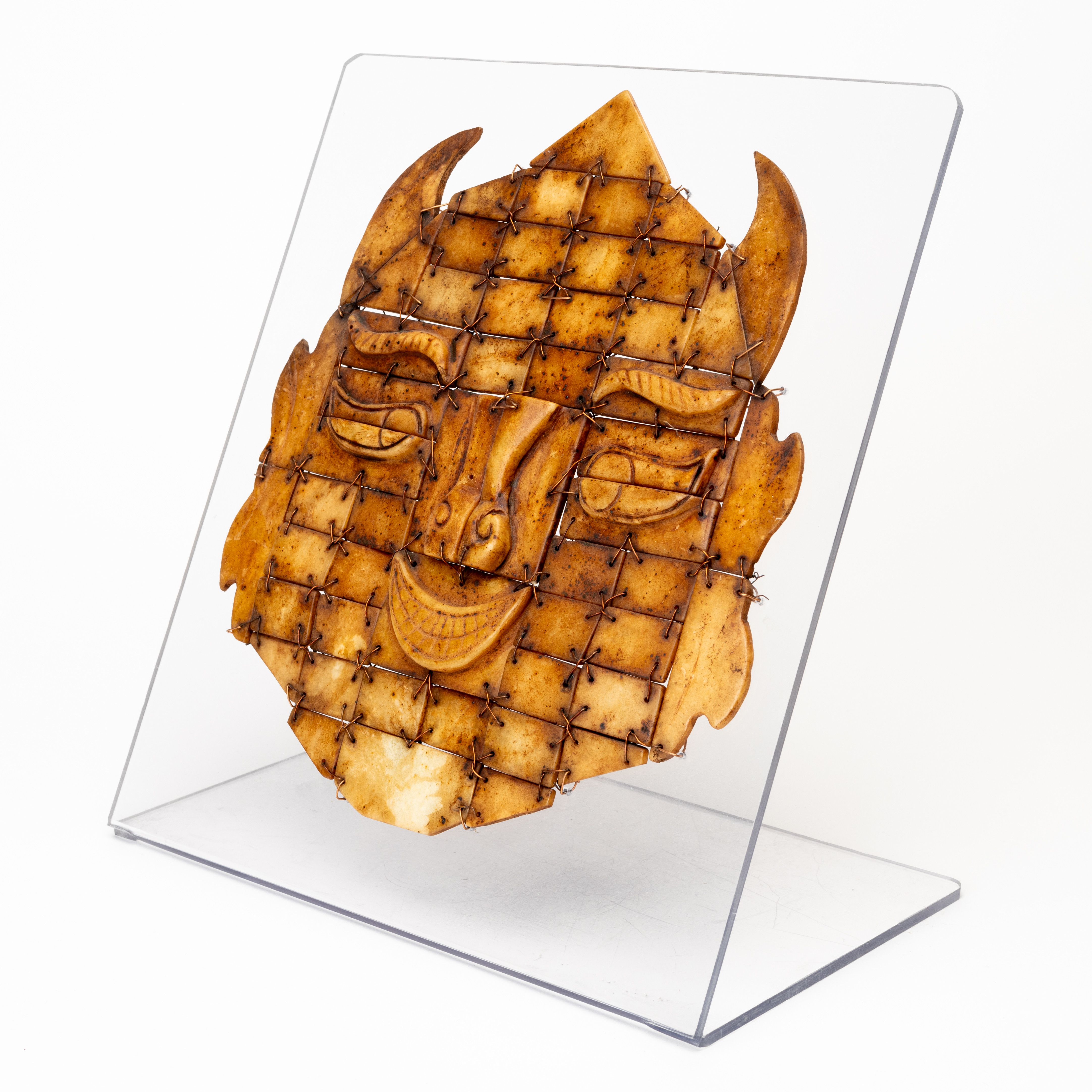 SKULPTUR, djävulsgestalt, sten, Sydostasien.