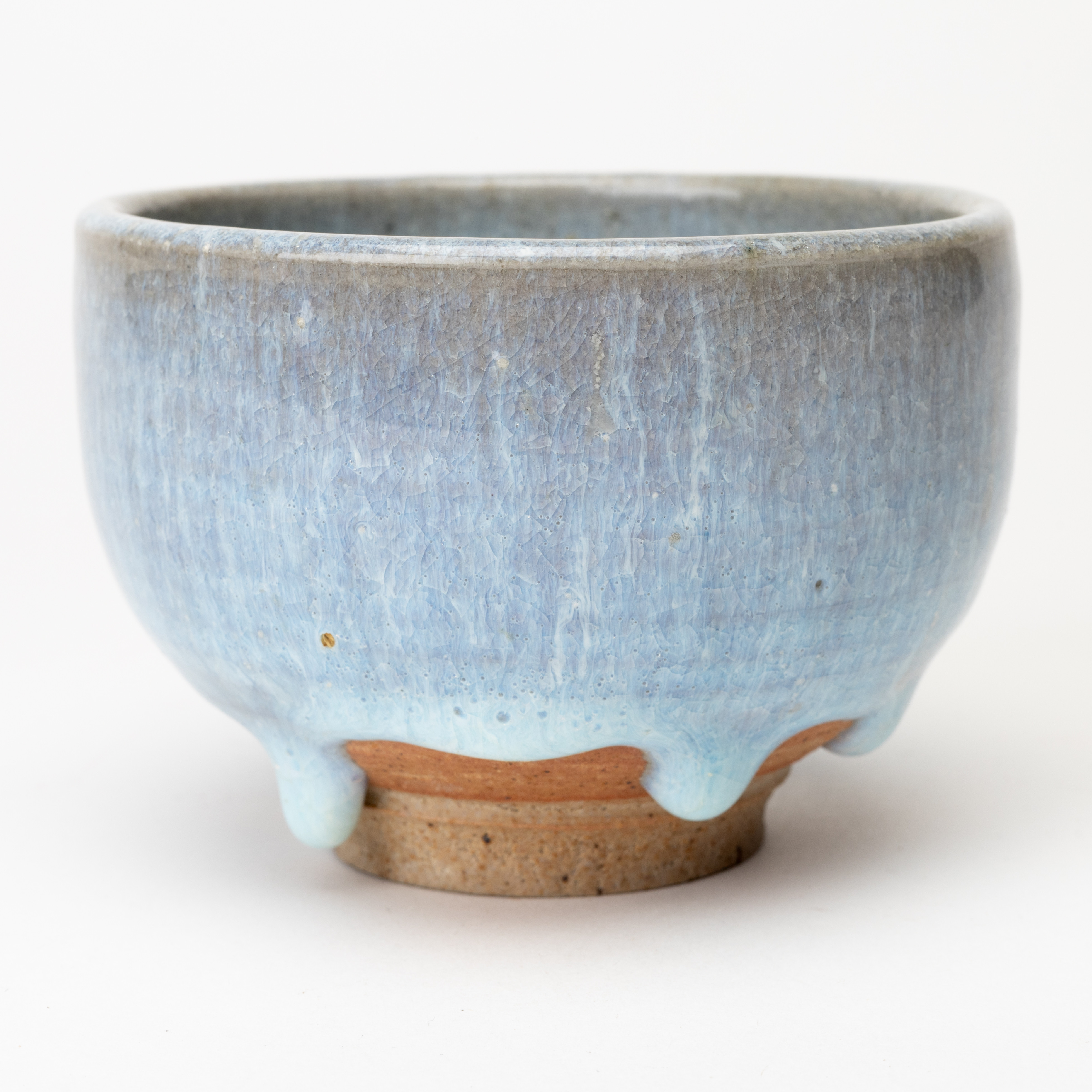 SKÅL, glaserat stengods, "Dripping glaze", Japan, monogramsignerad, 1900-talets andra hälft.