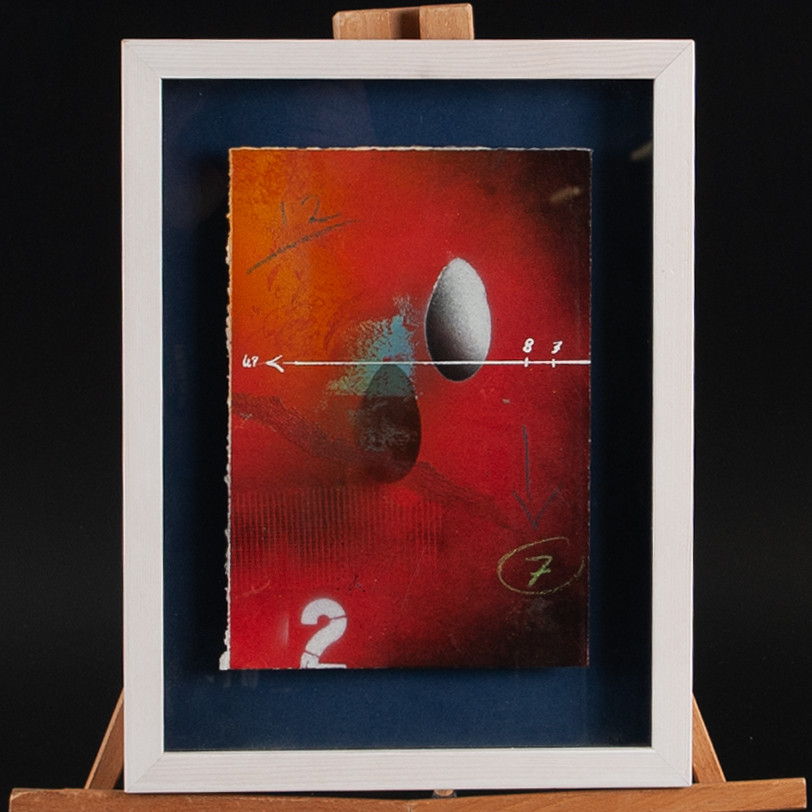 ERIC STRÖMBERG (FÖDD 1968). Mixed media, abstrakt komposition.