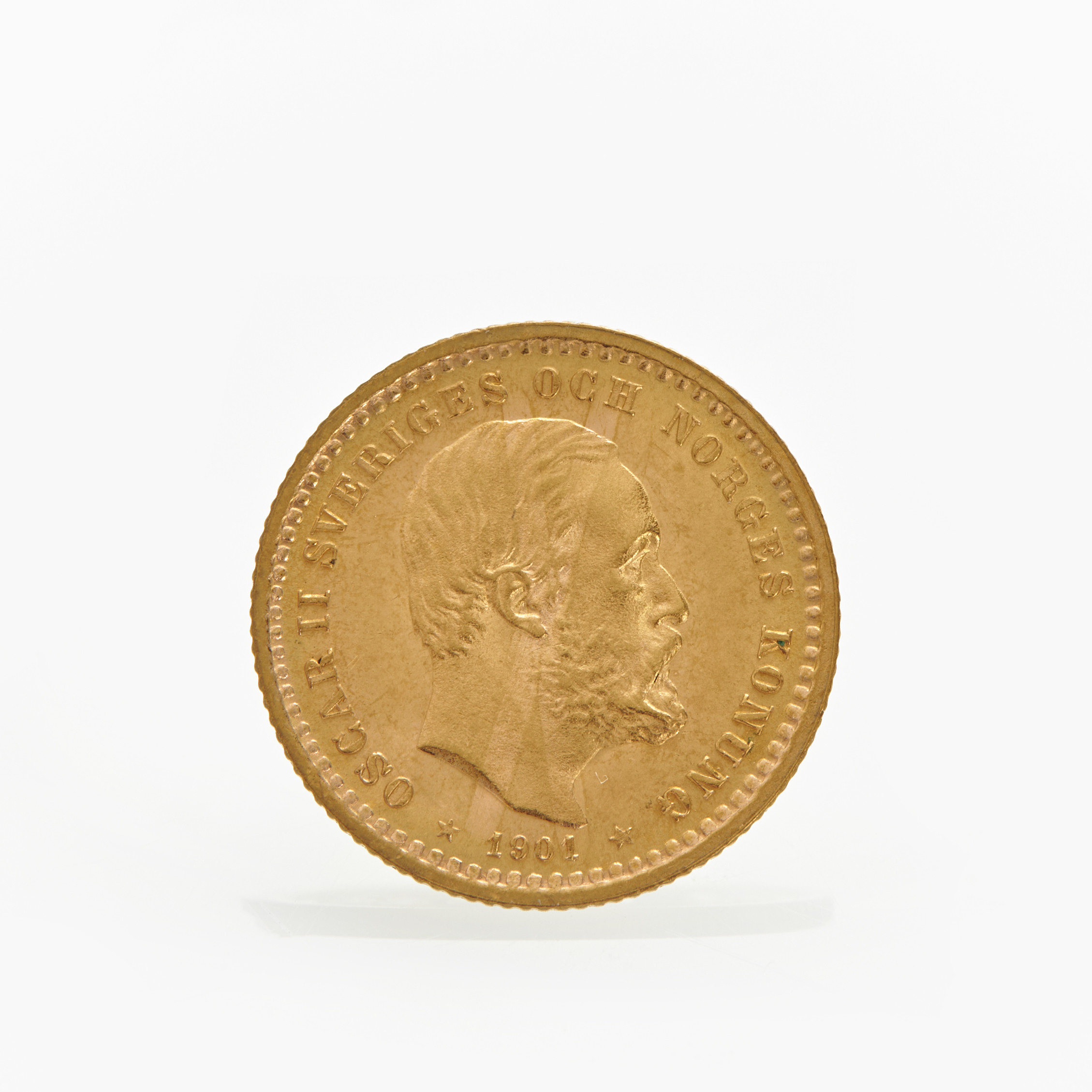 OSCAR II (1907-1950). Guldmynt, 5 kronor 1901.