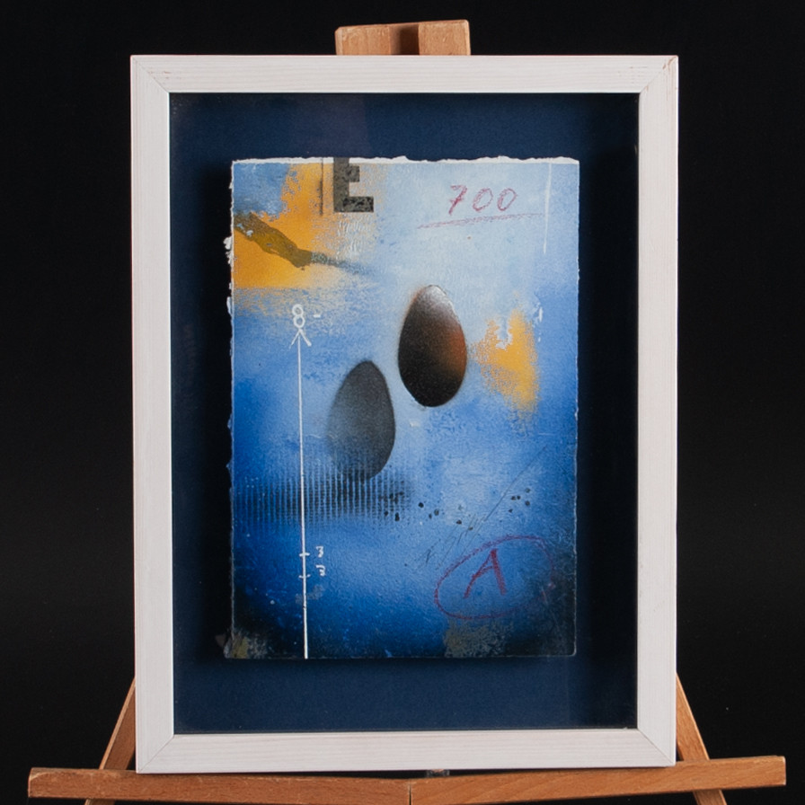 ERIC STRÖMBERG (FÖDD 1968). Mixed media, abstrakt komposition.