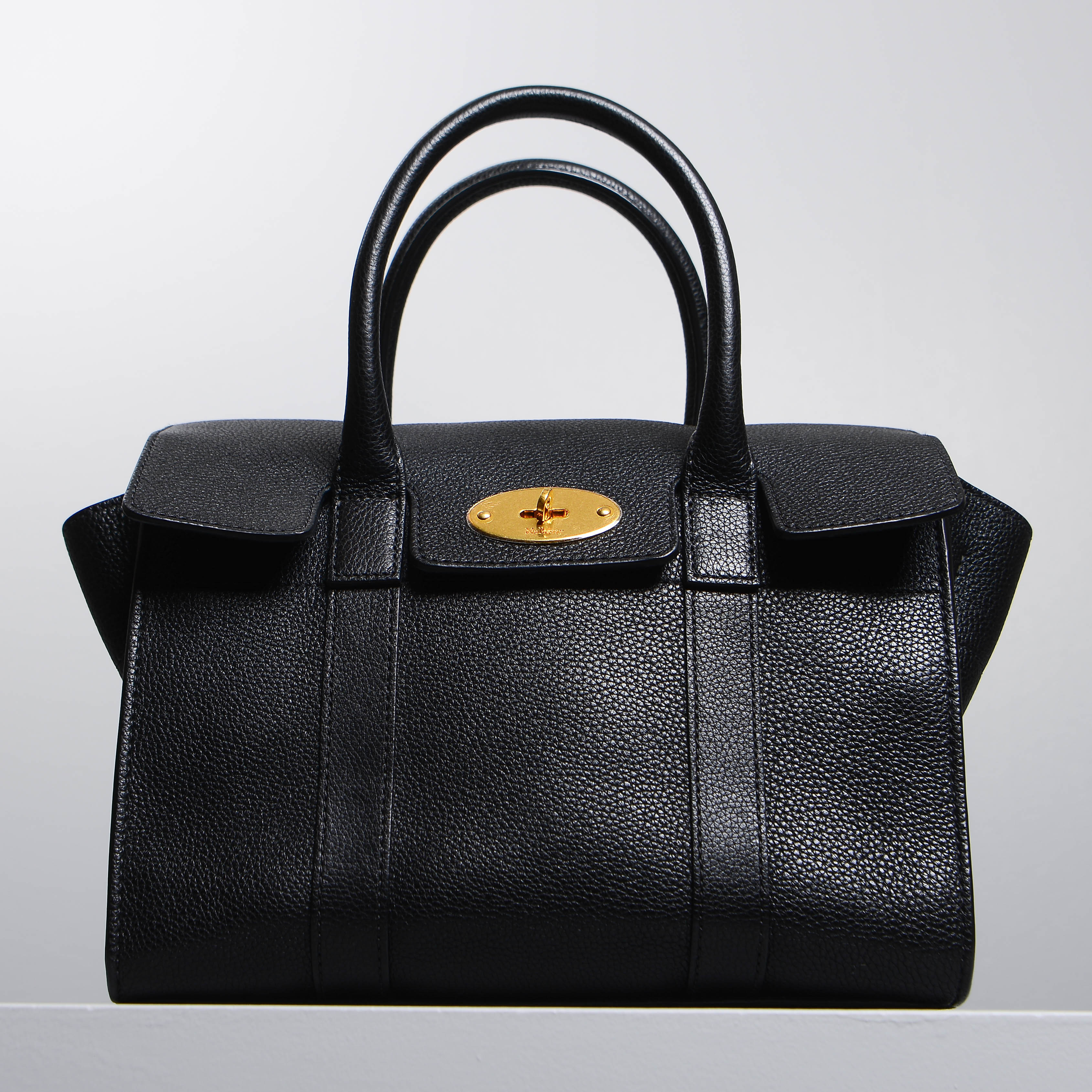 MULBERRY, "Bayswater Small", Small Classic Grain läder.
