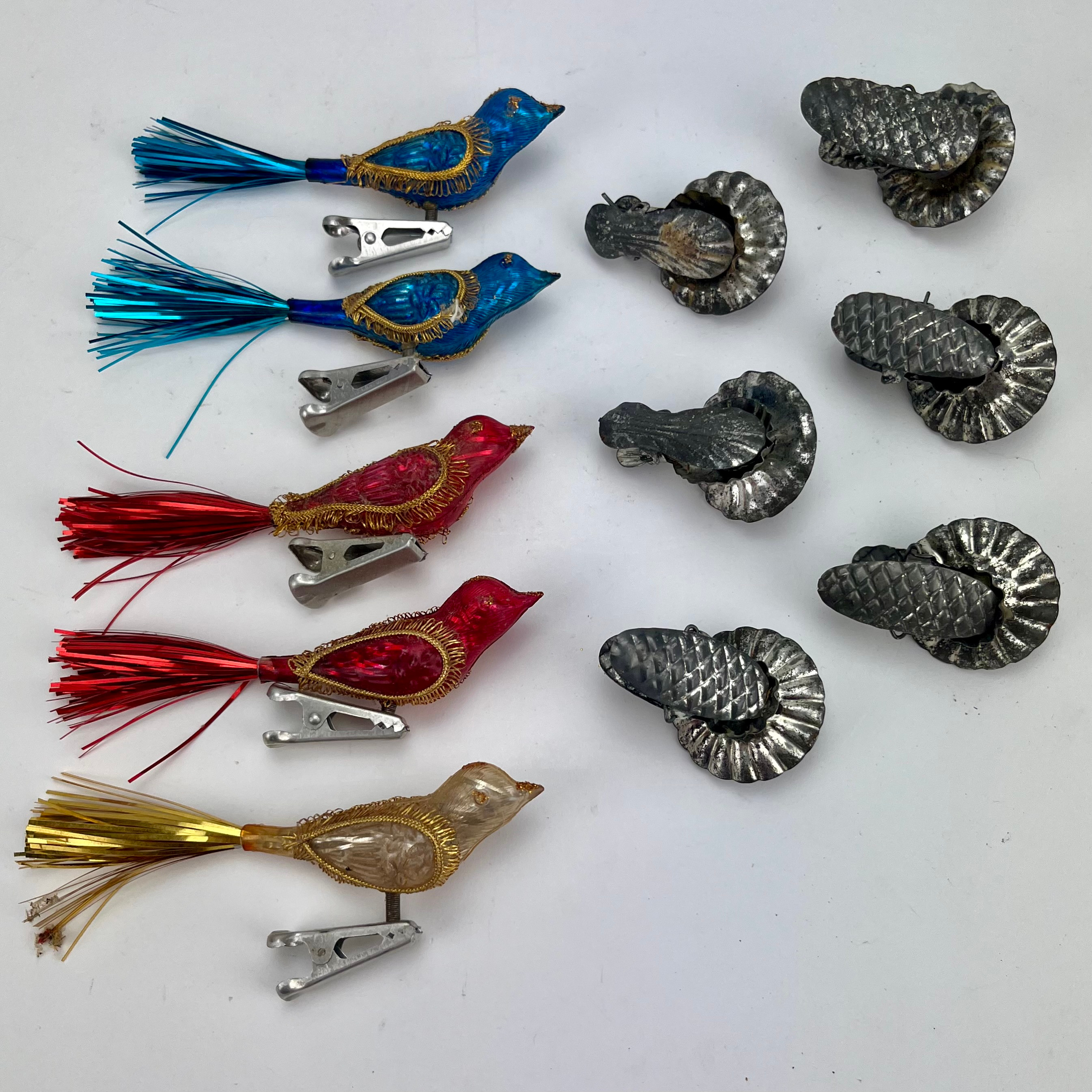 JULGRANSDEKORATIONER, 11 delar, 1900-tal.