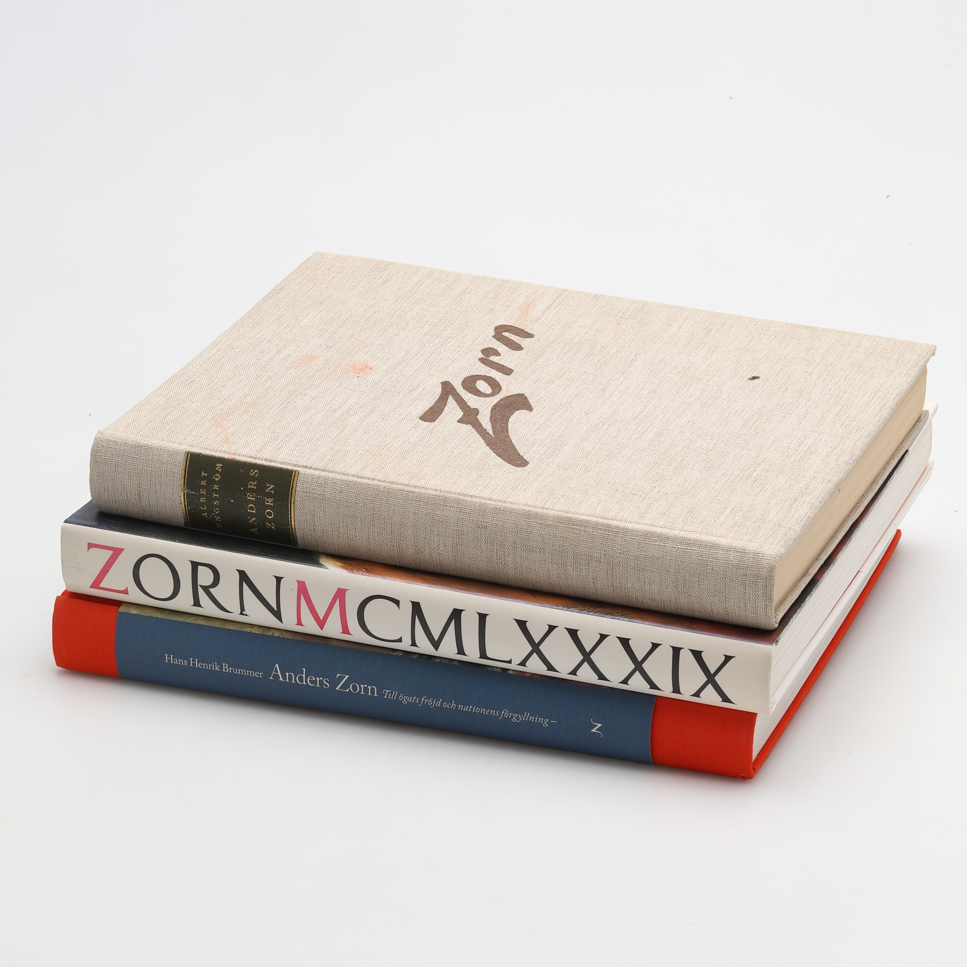 ANDERS ZORN, böcker, 3 st, bland annat "Till ögats fröjd och nationens förgyllning" Hans-Erik Brummer, 1994.