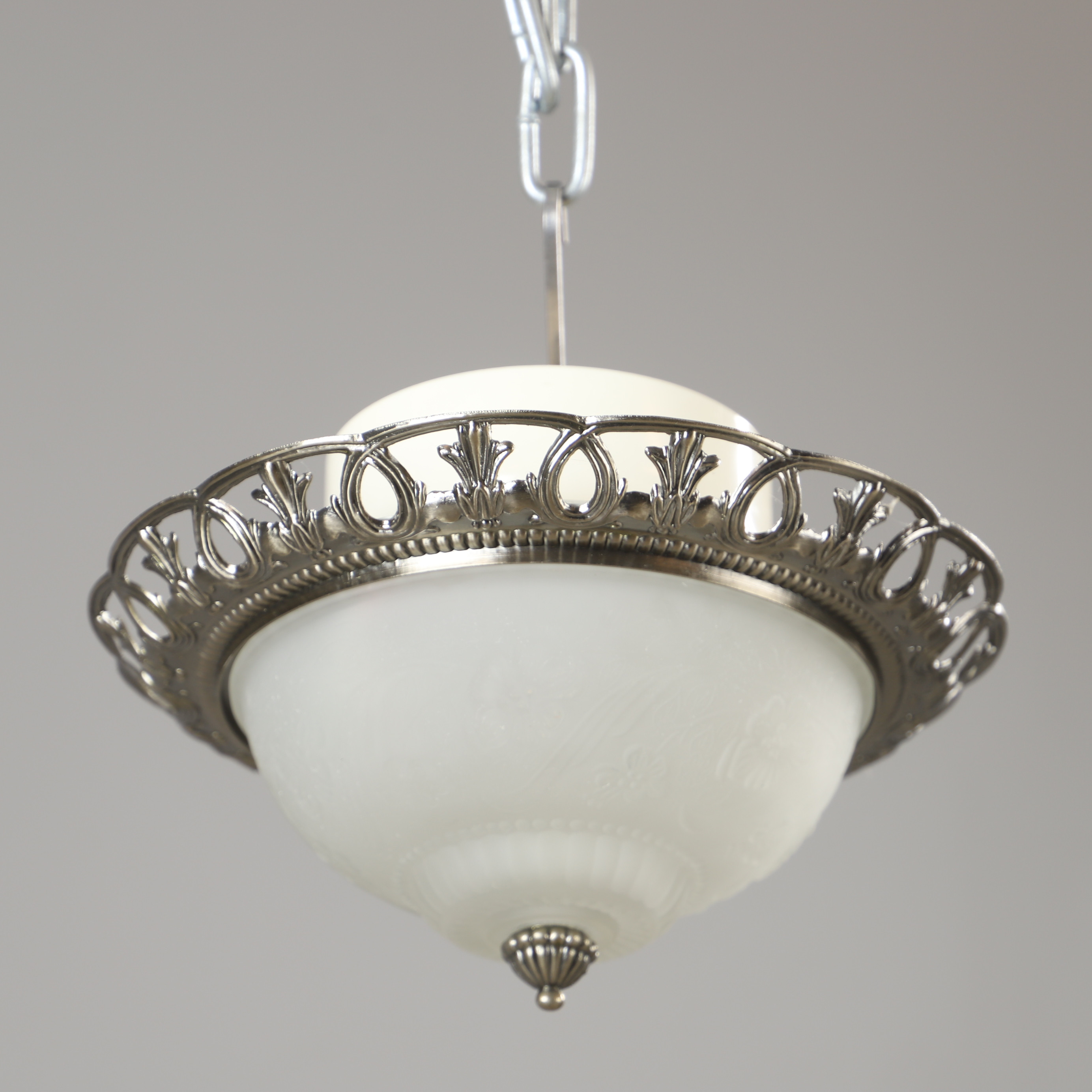 TAKPLAFOND, metall med glaskupa, Cottex, 1900-talets andra hälft.