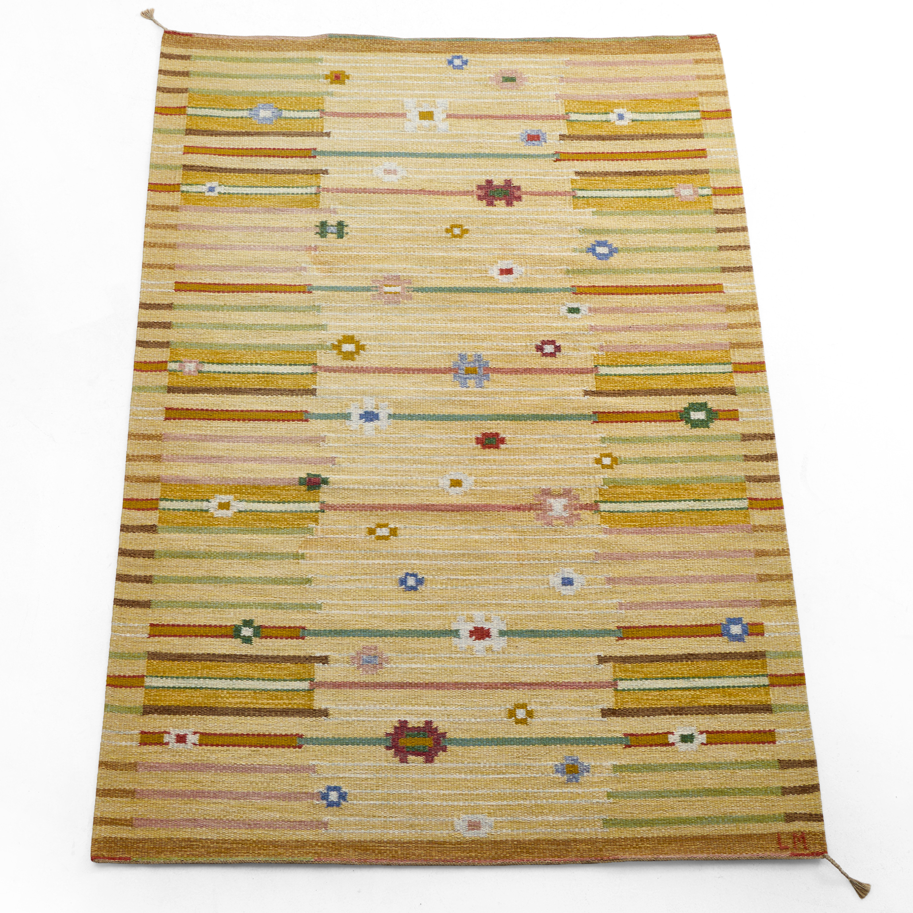 LISELOTTE MALMSTEN. Matta, rölakan, monogramsignerad LM, ca 246 x 168 cm.