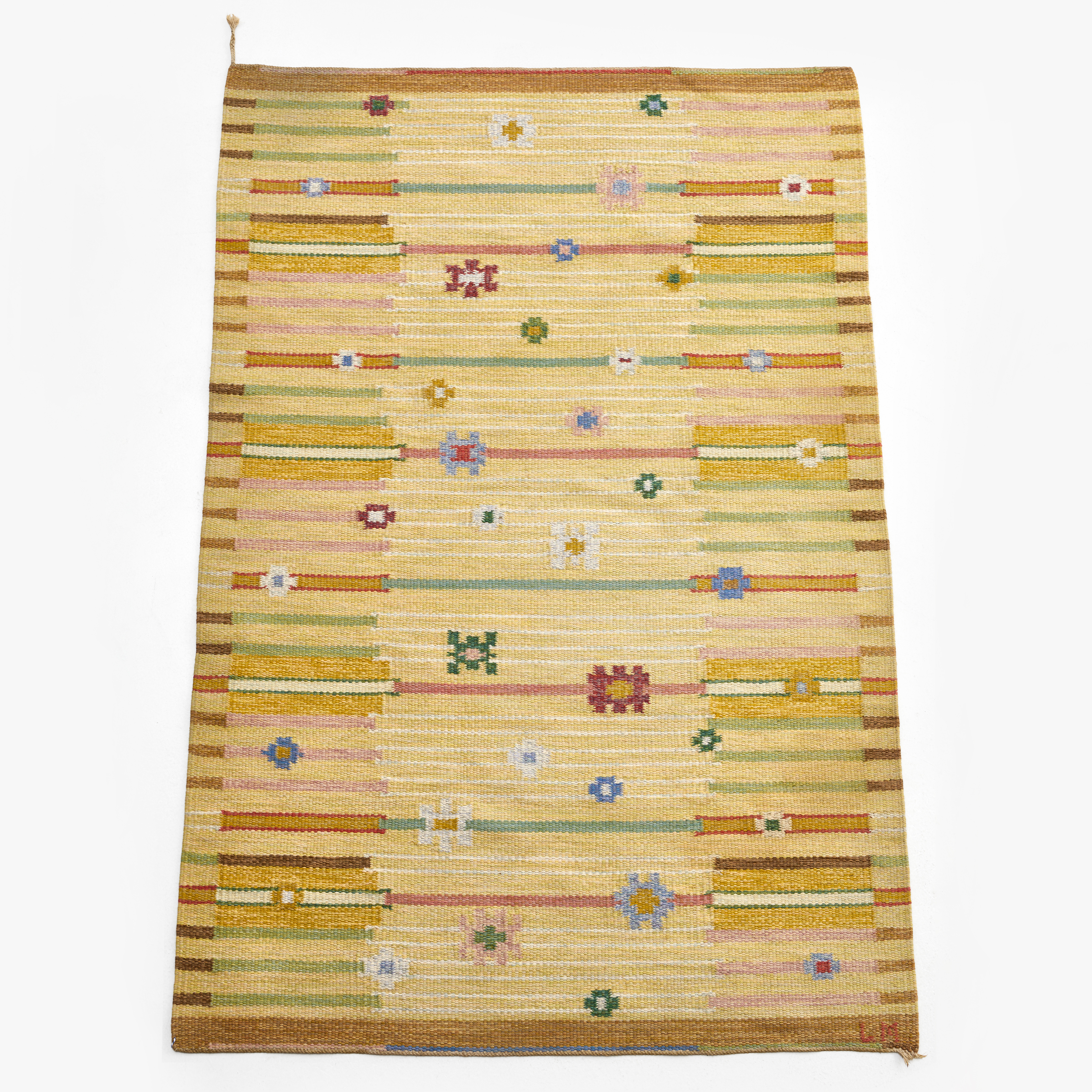 LISELOTTE MALMSTEN. Matta, rölakan, monogramsignerad LM, ca 204 x 135 cm.