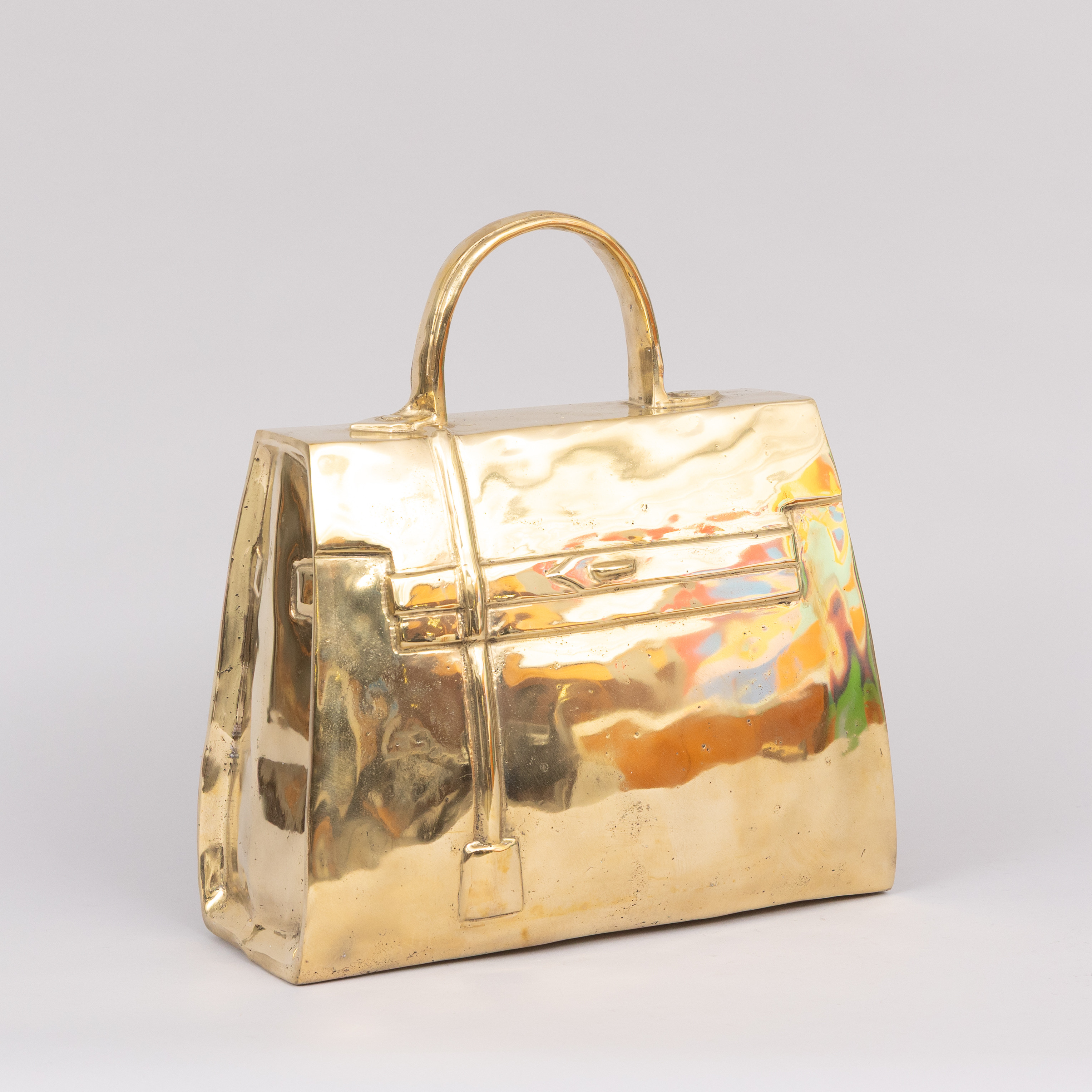 SKULPTUR, "Kelly", efter Hermès, guldpatinerad brons, stämplad Art People Gallery Sweden.